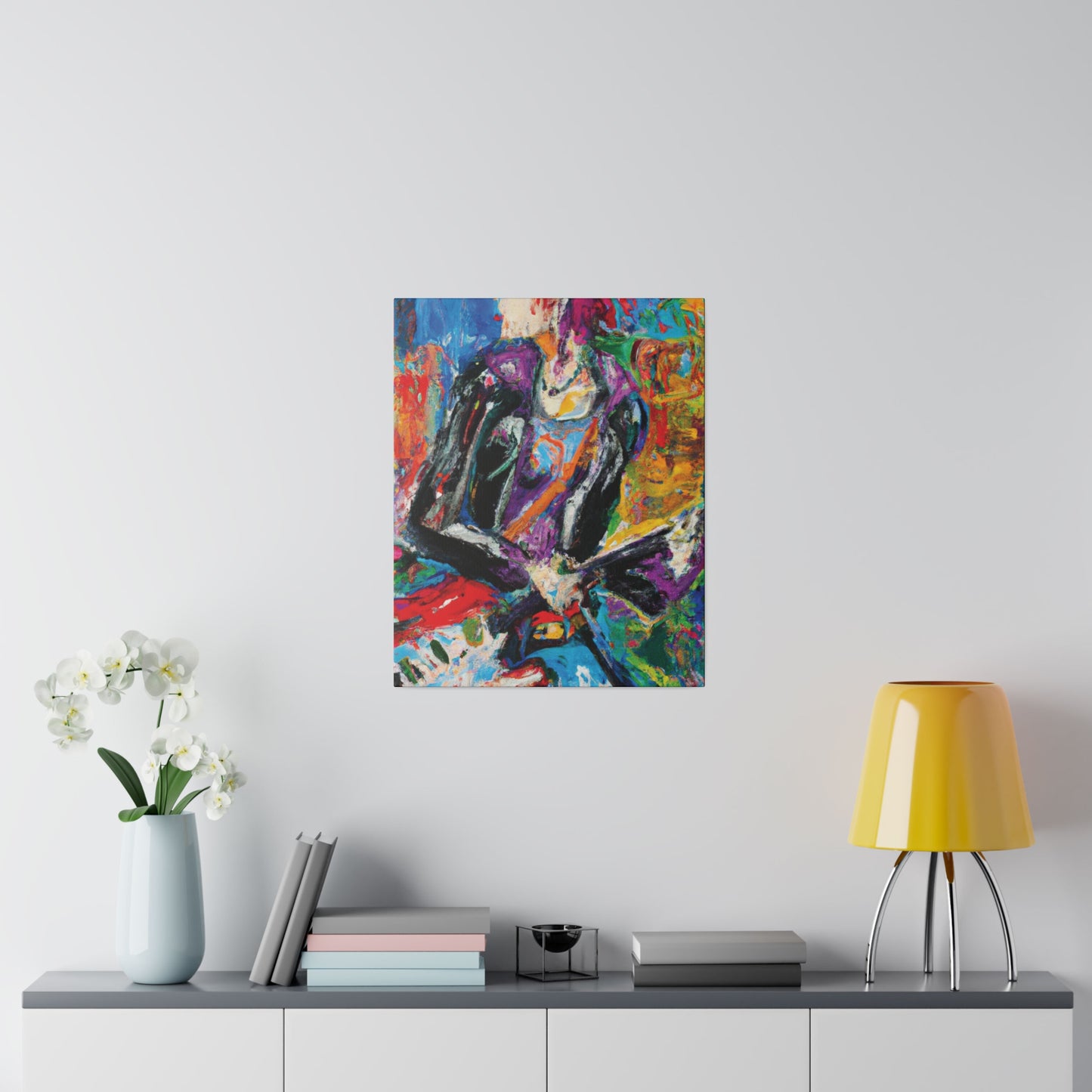 7254X - Rockstar Oil Painting Style Print | Poster | Home Decor | Wall Art | Music Art | Canvas