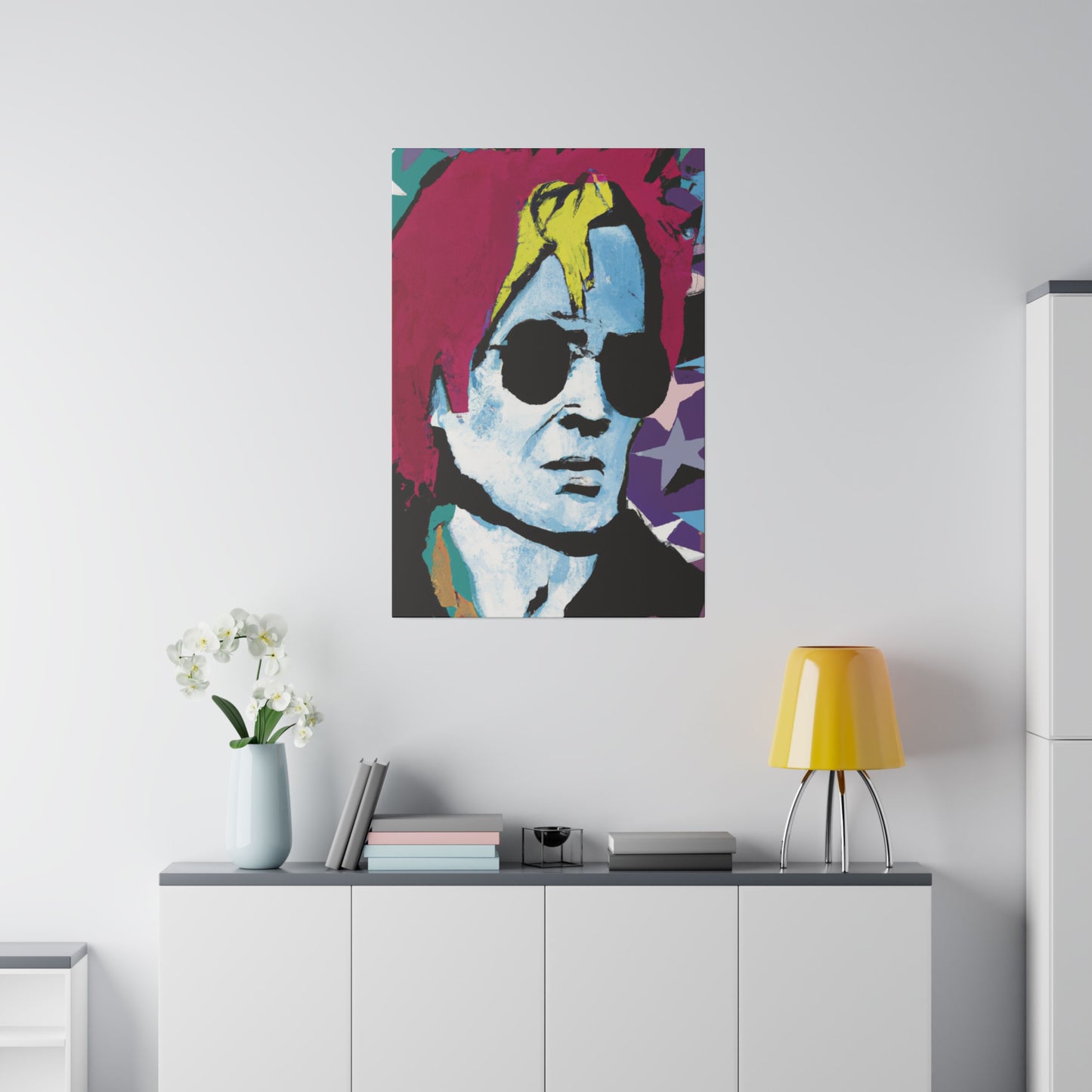 7157H - Rockstar Painting Print | Face | Abstract | Poster | Home Decor | Wall Art | Music Art | Canvas