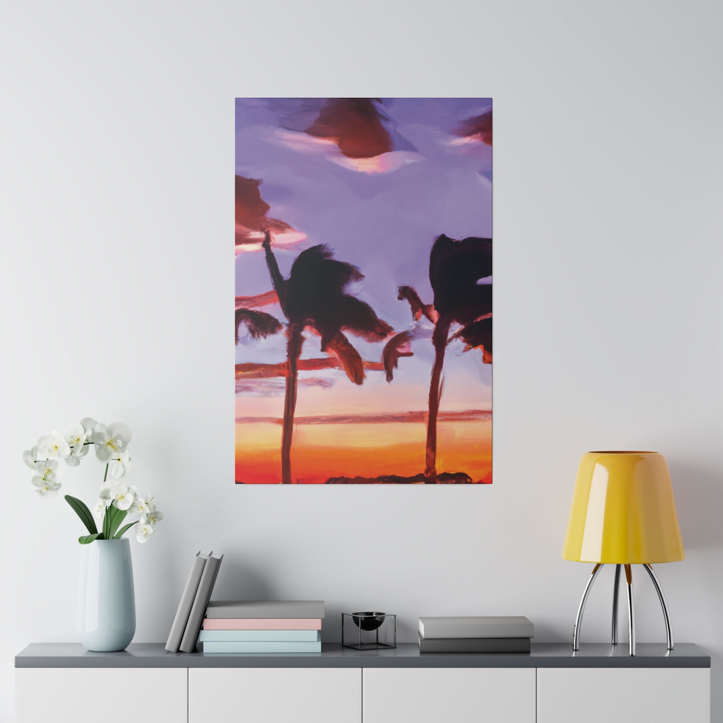 7491X - Miami Beach Sunset Painting Print | Miami | Beach | Sunset | Poster | Home Decor | Wall Art | Canvas