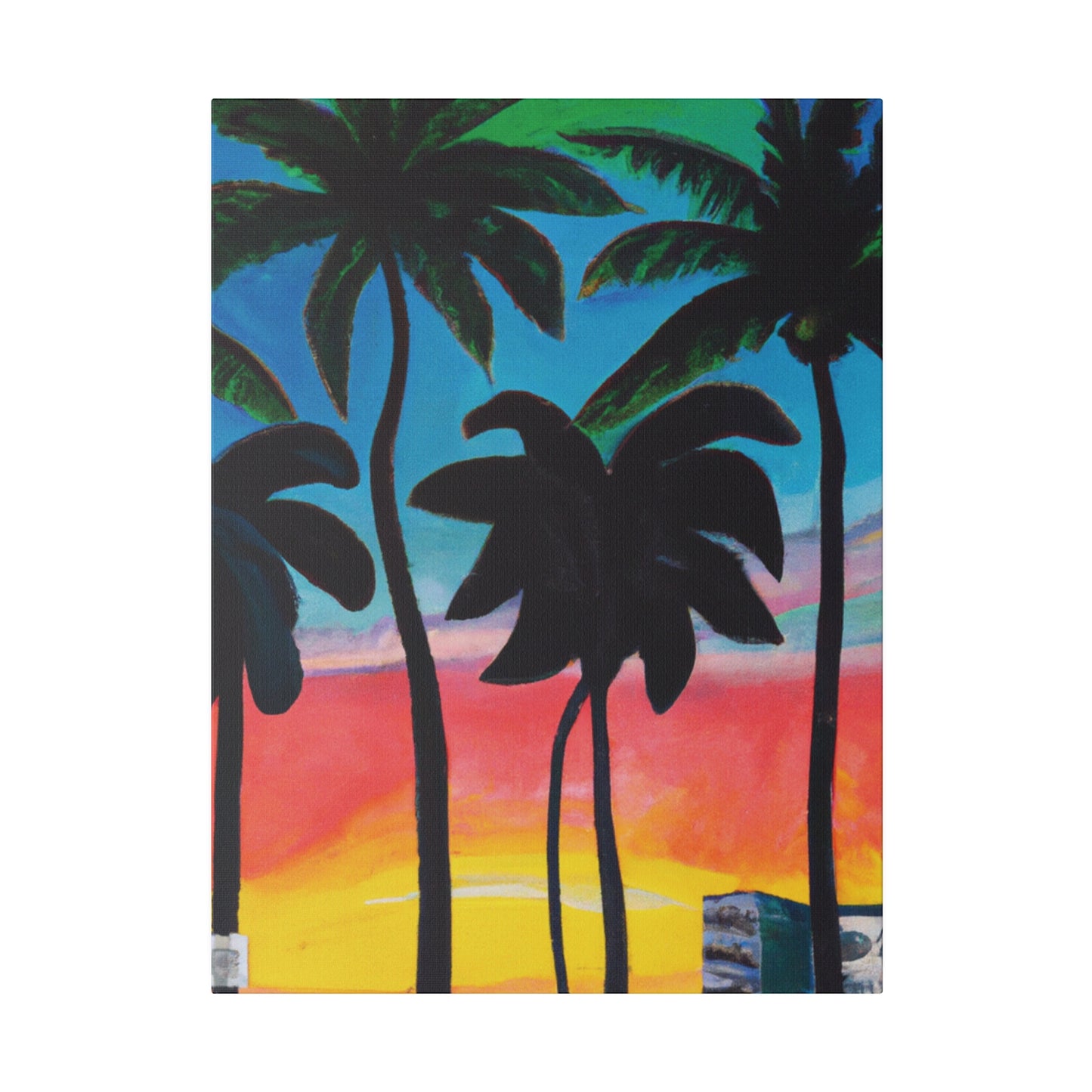 7322T - Miami Beach Sunset Painting Print | Miami | Beach | Sunset | Poster | Home Decor | Wall Art | Canvas