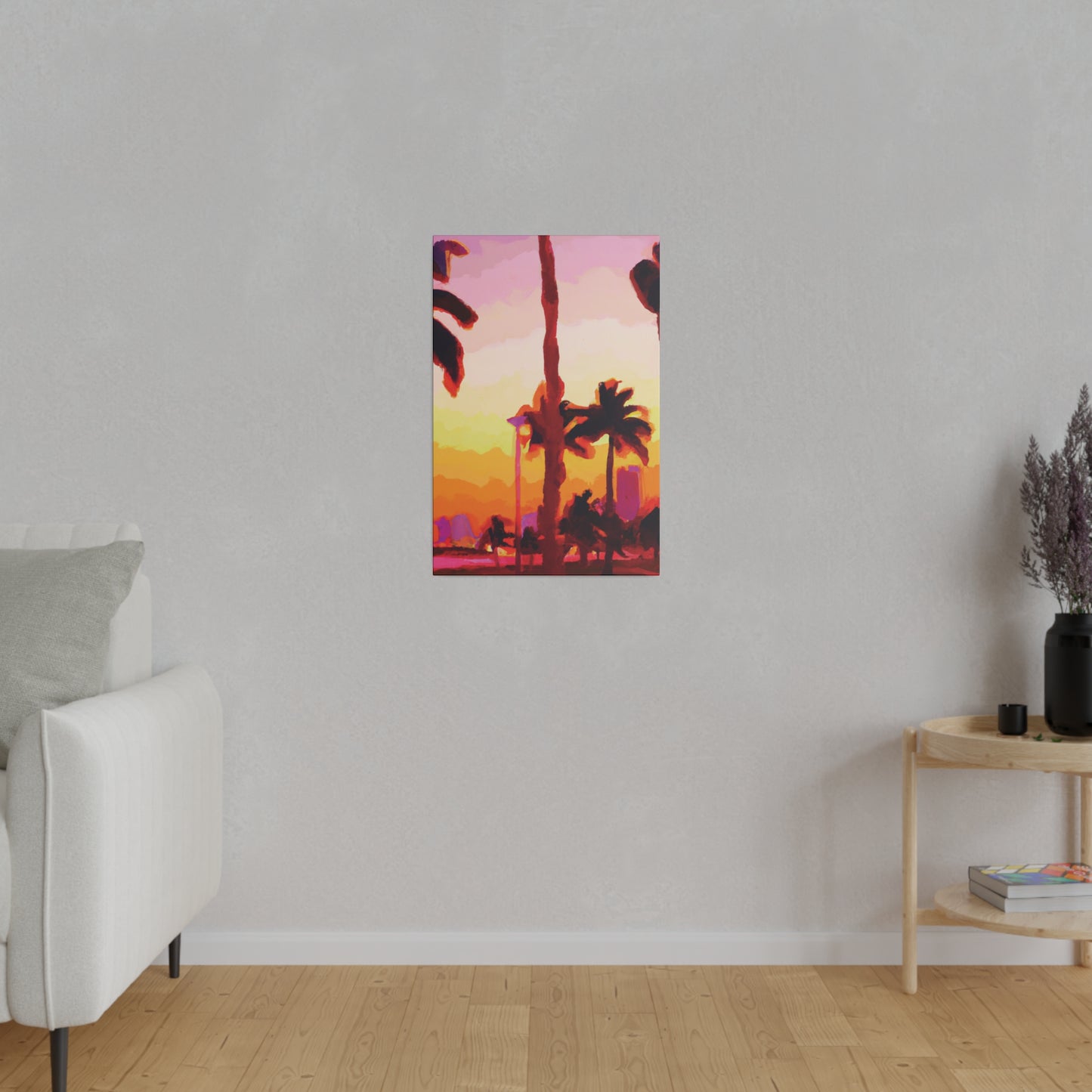 7016Q - Miami Beach Sunset Painting Print | Miami | Beach | Sunset | Poster | Home Decor | Wall Art | Canvas