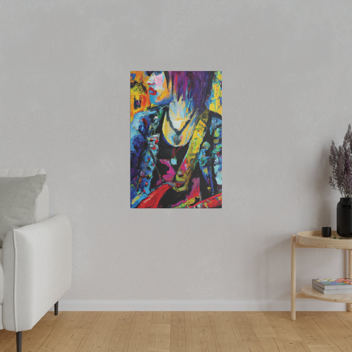 9756Z - Rockstar Oil Painting Style Print | Poster | Home Decor | Wall Art | Music Art | Canvas