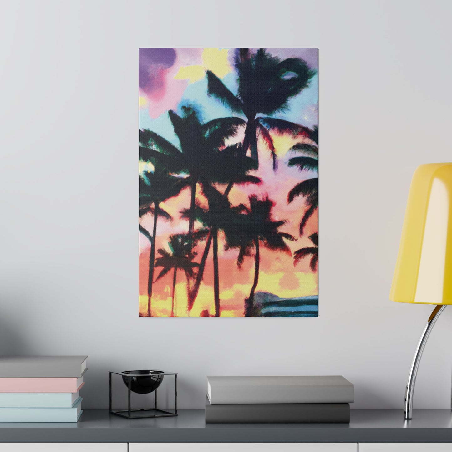 5231V - Miami Beach Sunset Painting Print | Miami | Beach | Sunset | Poster | Home Decor | Wall Art | Canvas