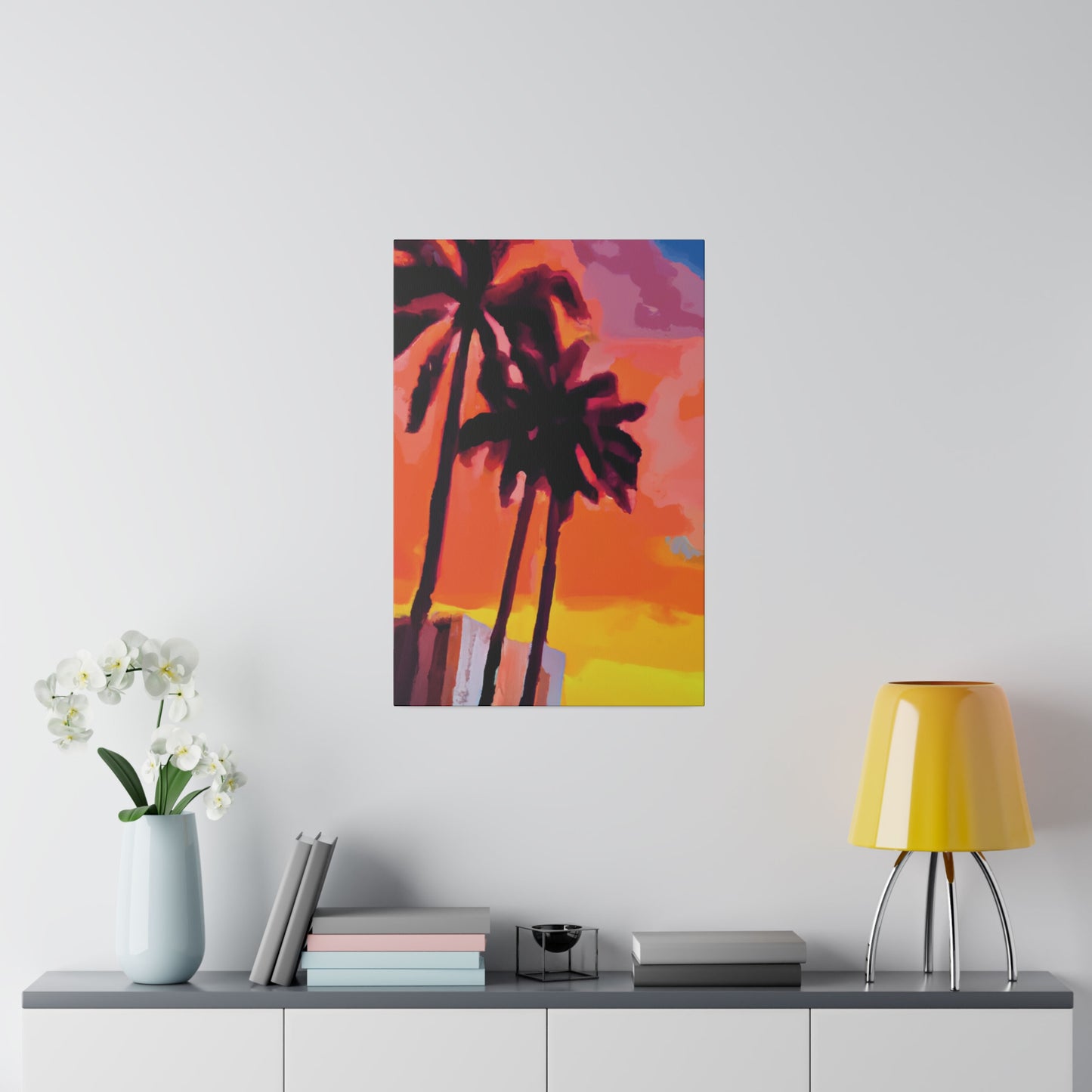 8398N - Miami Beach Sunset Painting Print | Miami | Beach | Sunset | Poster | Home Decor | Wall Art | Canvas