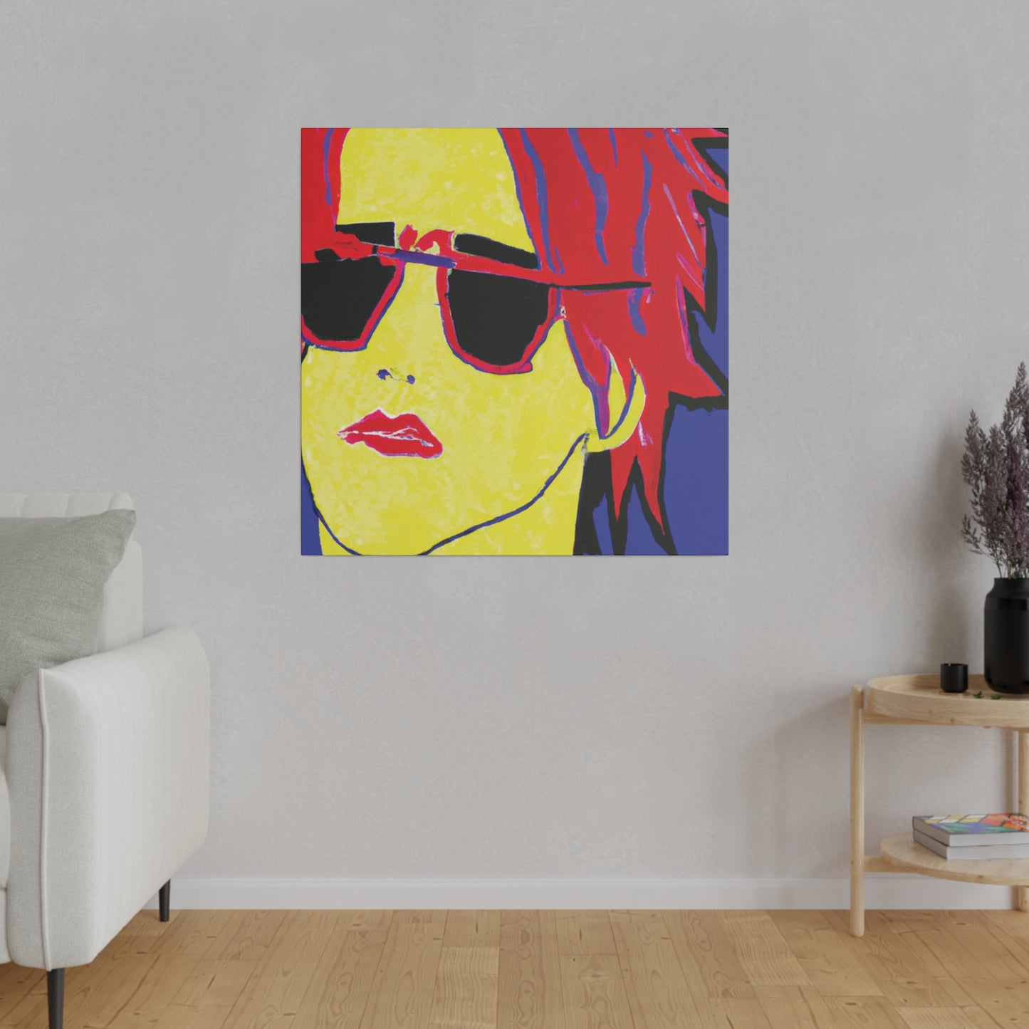 1943P - Rockstar Painting Print | Face | Abstract | Poster | Home Decor | Wall Art | Music Art | Canvas