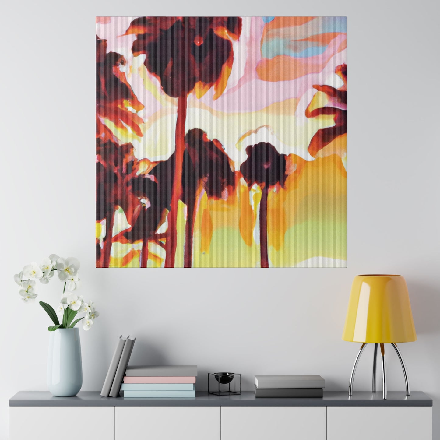 7678L - Miami Beach Sunset Painting Print | Miami | Beach | Sunset | Poster | Home Decor | Wall Art | Canvas