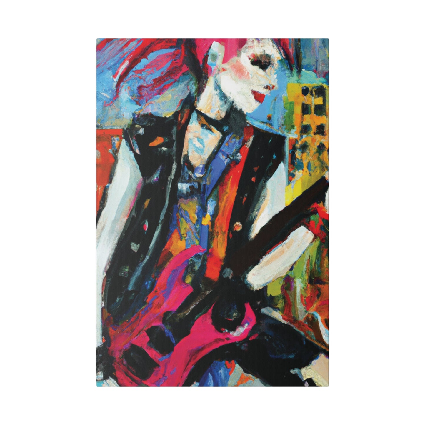 6735O - Rockstar Oil Painting Style Print | Poster | Home Decor | Wall Art | Music Art | Canvas