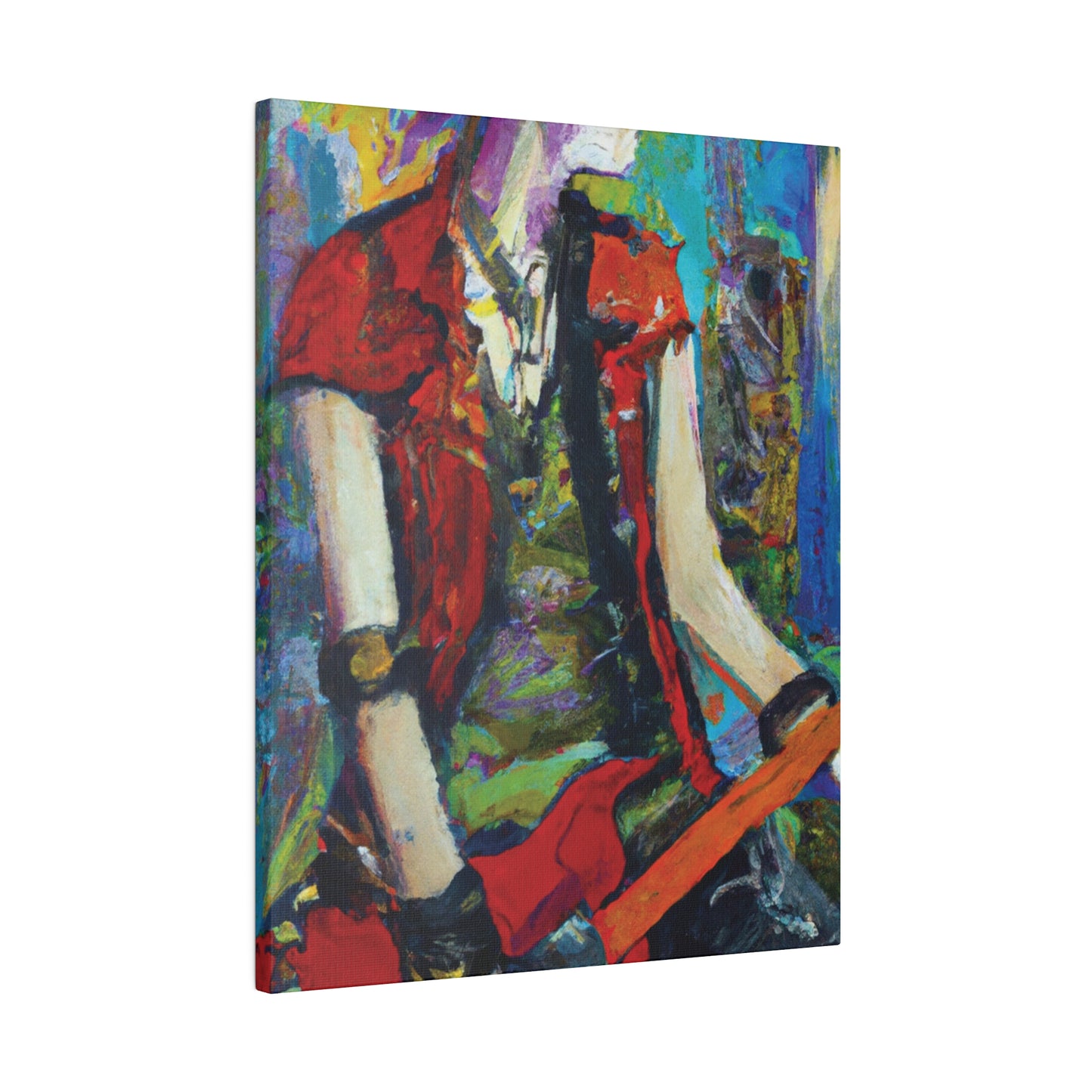 2205O - Rockstar Oil Painting Style Print | Poster | Home Decor | Wall Art | Music Art | Canvas