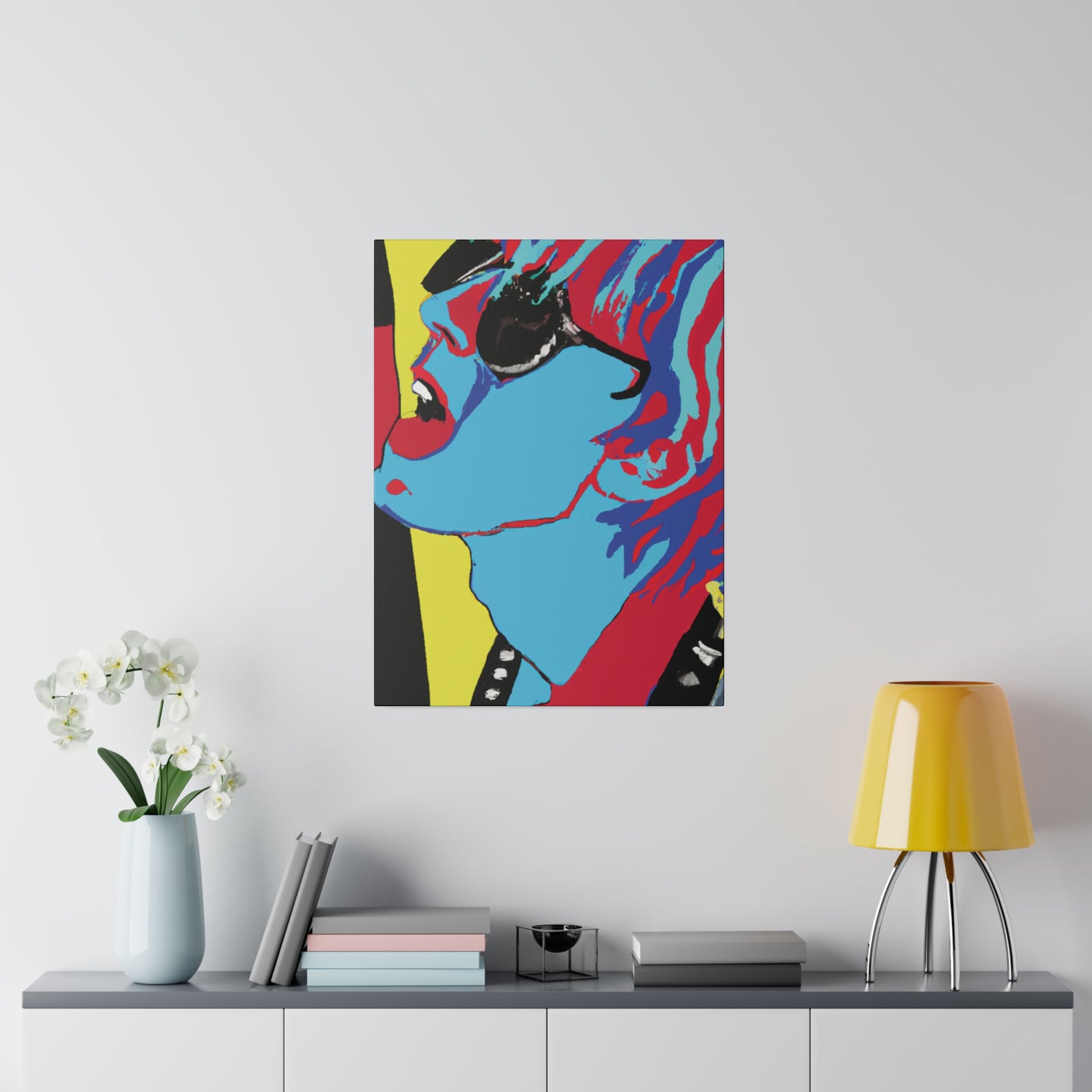 4238T - Rockstar Painting Print | Face | Abstract | Poster | Home Decor | Wall Art | Music Art | Canvas