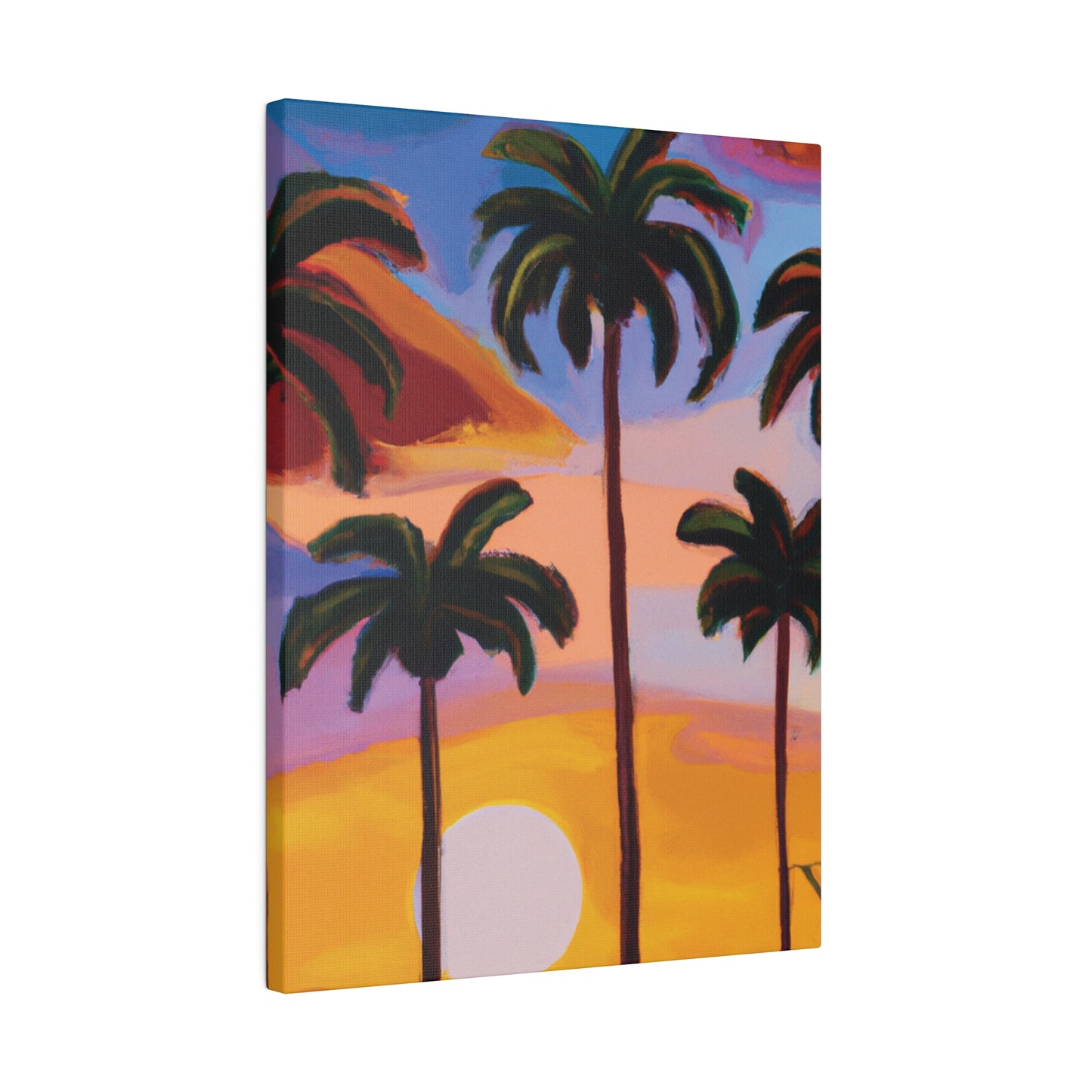3282K - Miami Beach Sunset Painting Print | Miami | Beach | Sunset | Poster | Home Decor | Wall Art | Canvas
