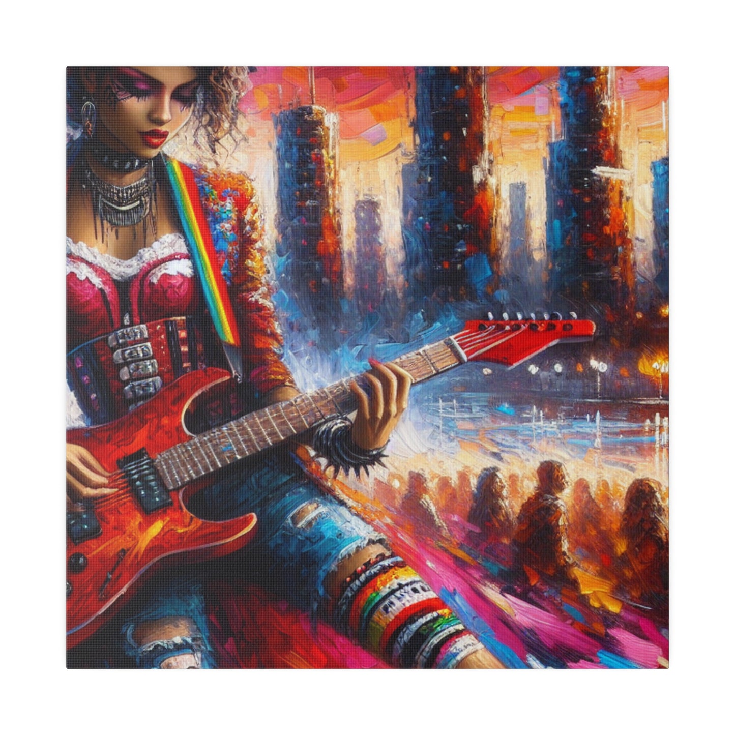 6794Z - Rockstar Oil Painting Style Print | Poster | Home Decor | Wall Art | Music Art | Canvas