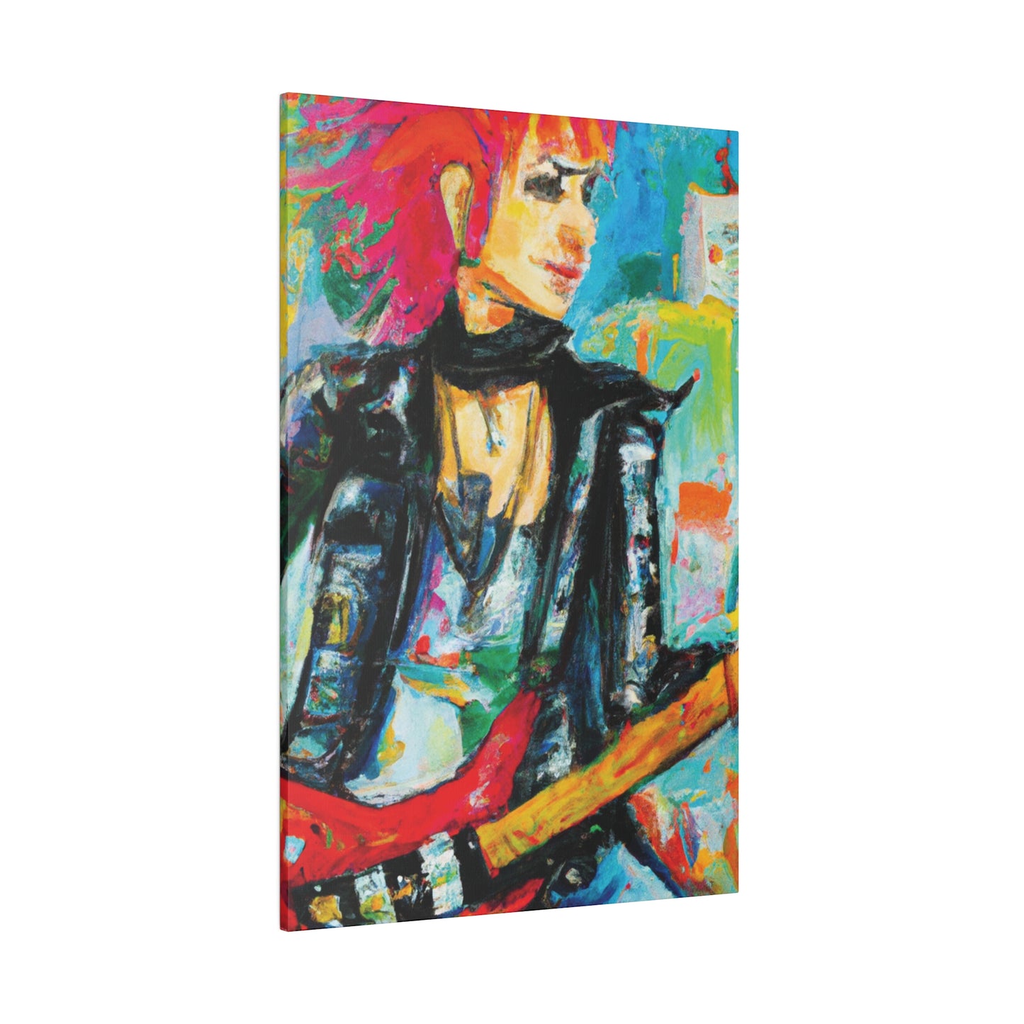 9554L - Rockstar Oil Painting Style Print | Poster | Home Decor | Wall Art | Music Art | Canvas