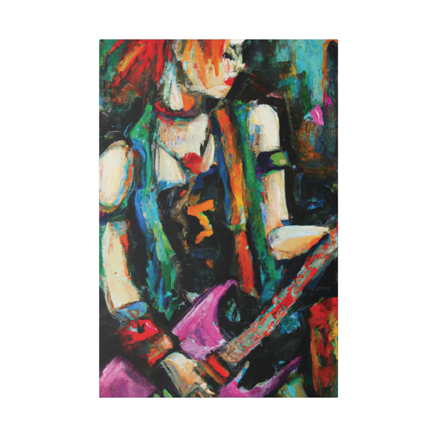 2705X - Rockstar Oil Painting Style Print | Poster | Home Decor | Wall Art | Music Art | Canvas