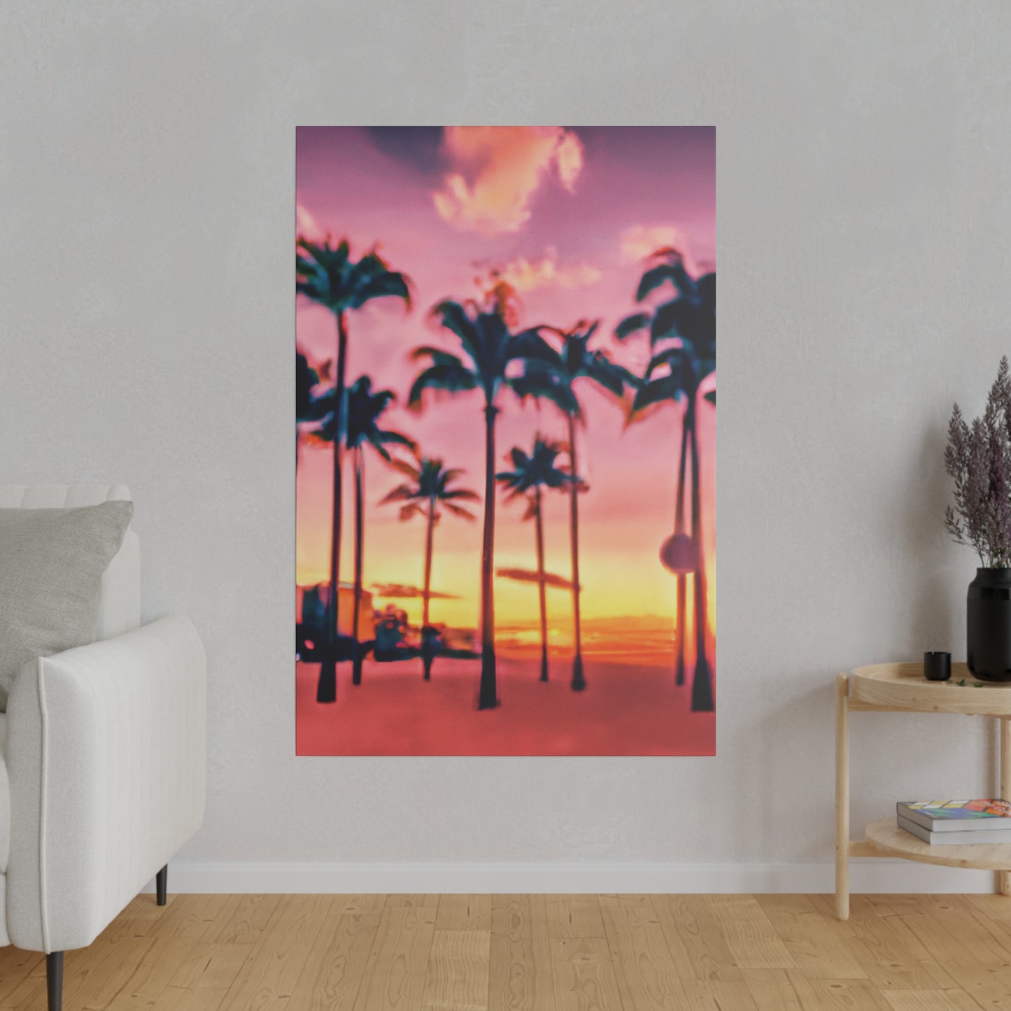 8183G - Miami Beach Sunset Painting Print | Miami | Beach | Sunset | Poster | Home Decor | Wall Art | Canvas