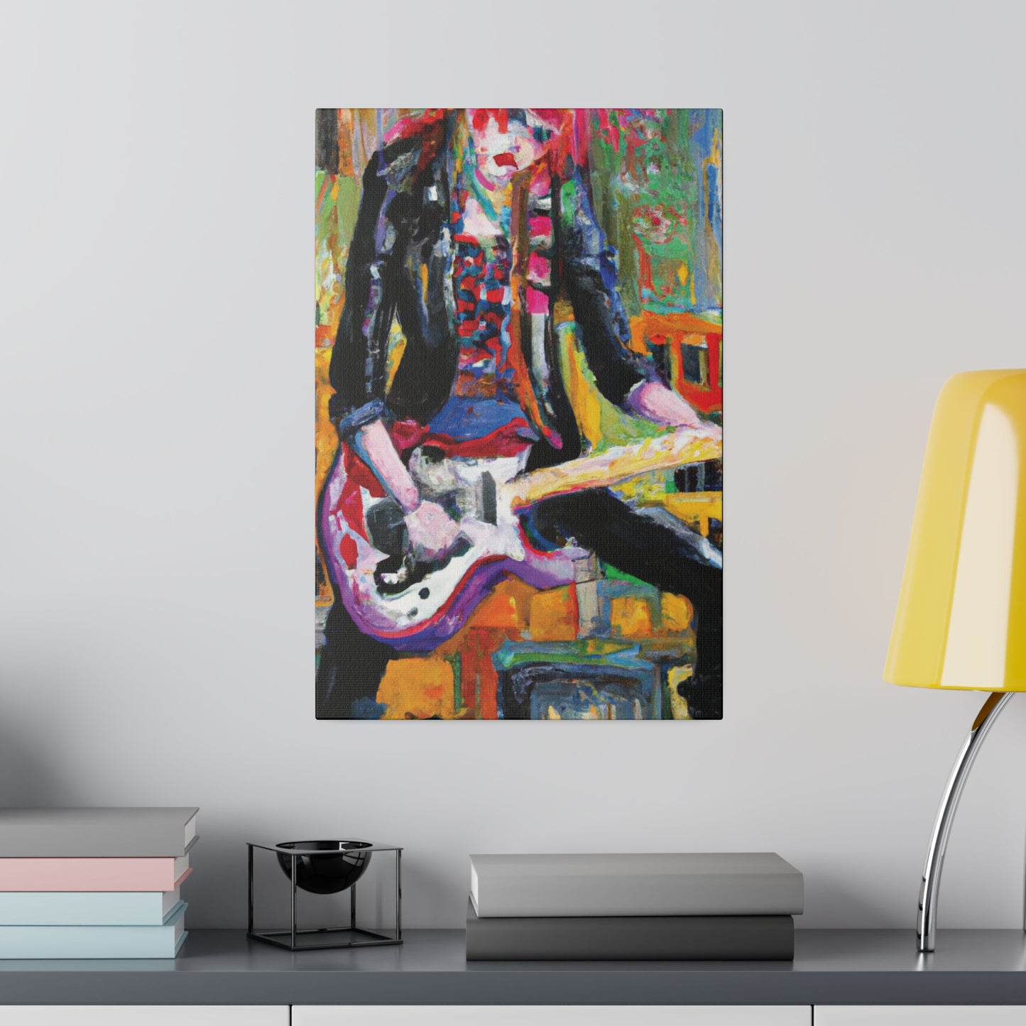 834H - Rockstar Oil Painting Style Print | Poster | Home Decor | Wall Art | Music Art | Canvas