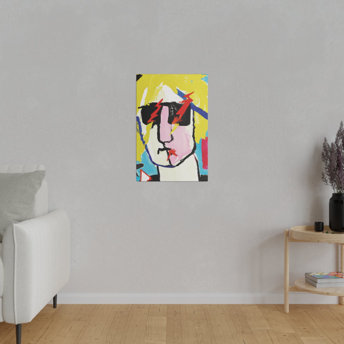 6067F - Rockstar Painting Print | Face | Abstract | Poster | Home Decor | Wall Art | Music Art | Canvas