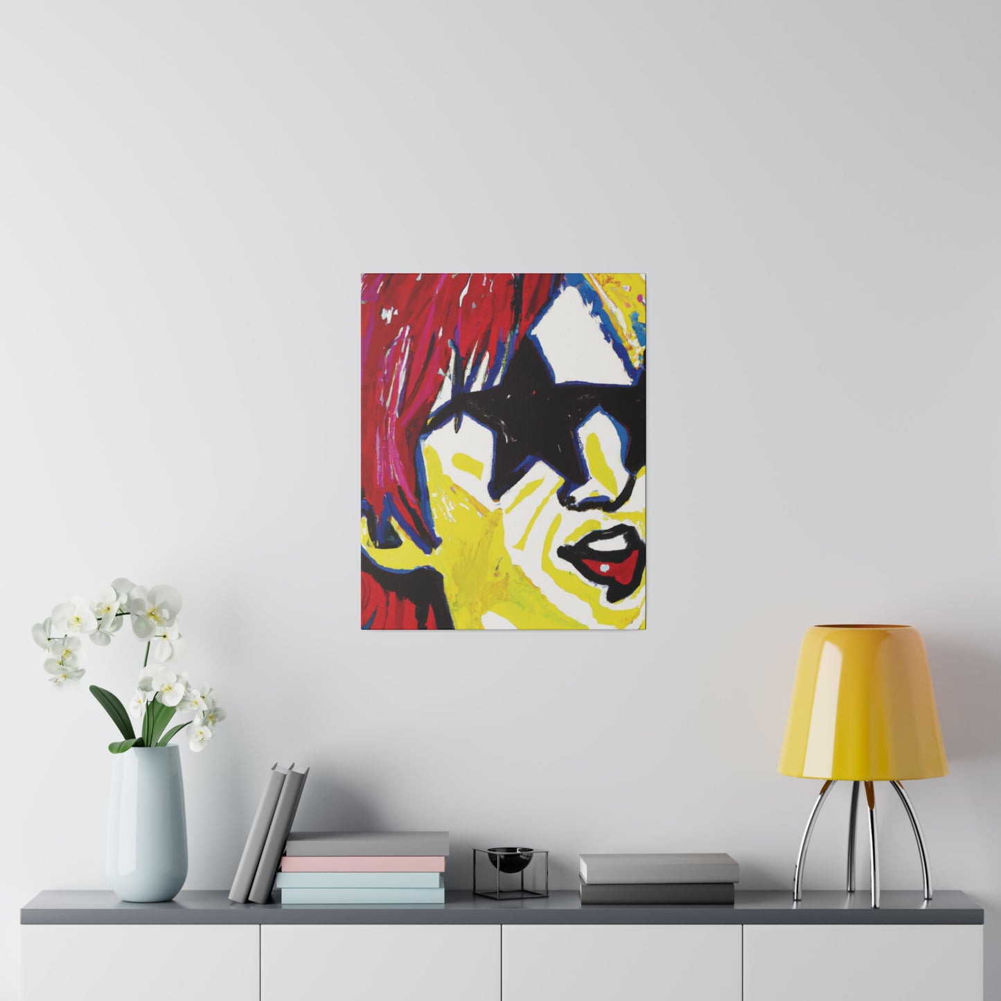 7485G - Rockstar Painting Print | Face | Abstract | Poster | Home Decor | Wall Art | Music Art | Canvas