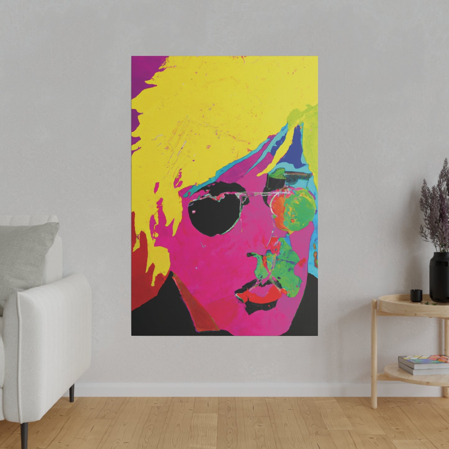 7141U - Rockstar Painting Print | Face | Abstract | Poster | Home Decor | Wall Art | Music Art | Canvas