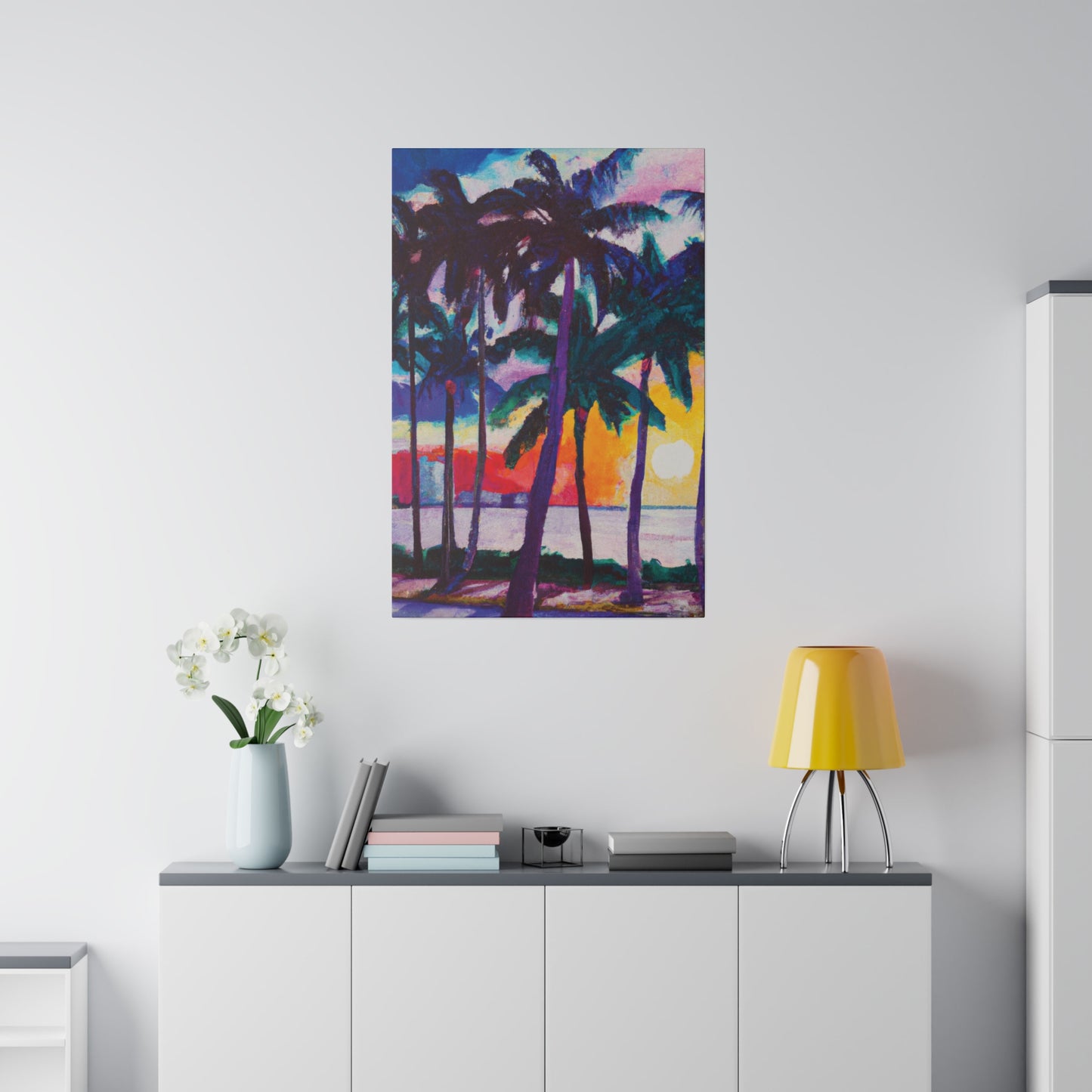 3259X - Miami Beach Sunset Painting Print | Miami | Beach | Sunset | Poster | Home Decor | Wall Art | Canvas