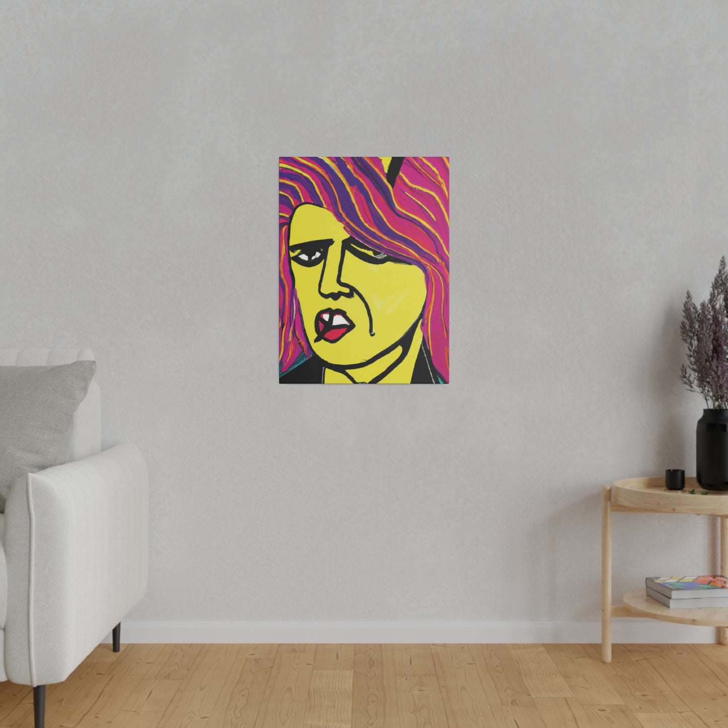 6639Q - Rockstar Painting Print | Face | Abstract | Poster | Home Decor | Wall Art | Music Art | Canvas