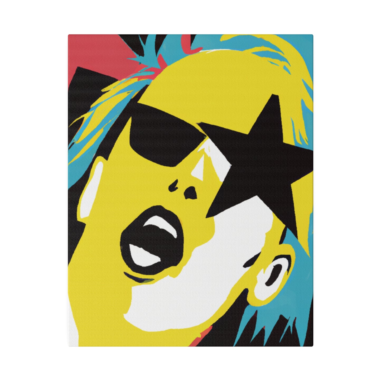 3688R - Rockstar Painting Print | Face | Abstract | Poster | Home Decor | Wall Art | Music Art | Canvas