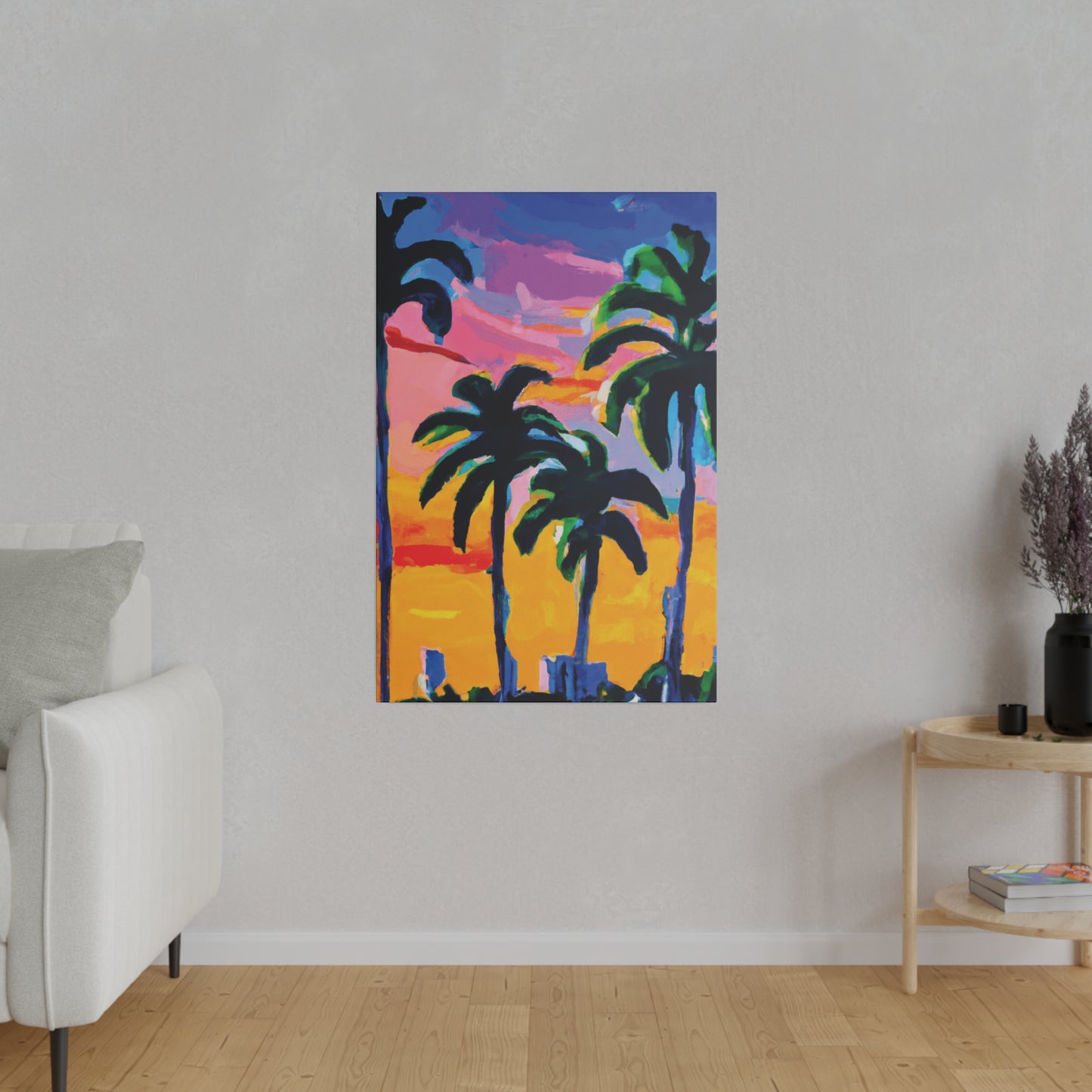 7409P - Miami Beach Sunset Painting Print | Miami | Beach | Sunset | Poster | Home Decor | Wall Art | Canvas