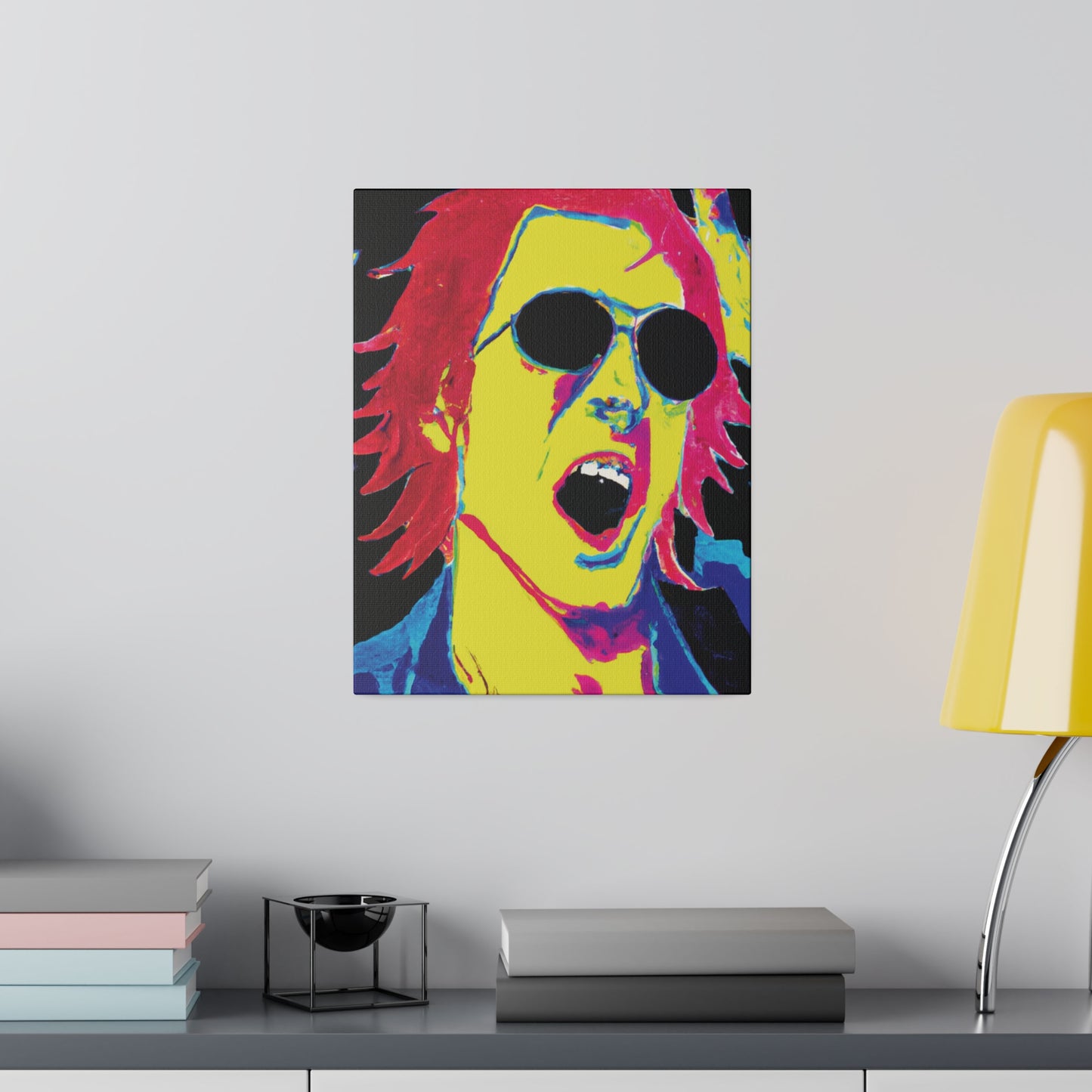 3158P - Rockstar Painting Print | Face | Abstract | Poster | Home Decor | Wall Art | Music Art | Canvas