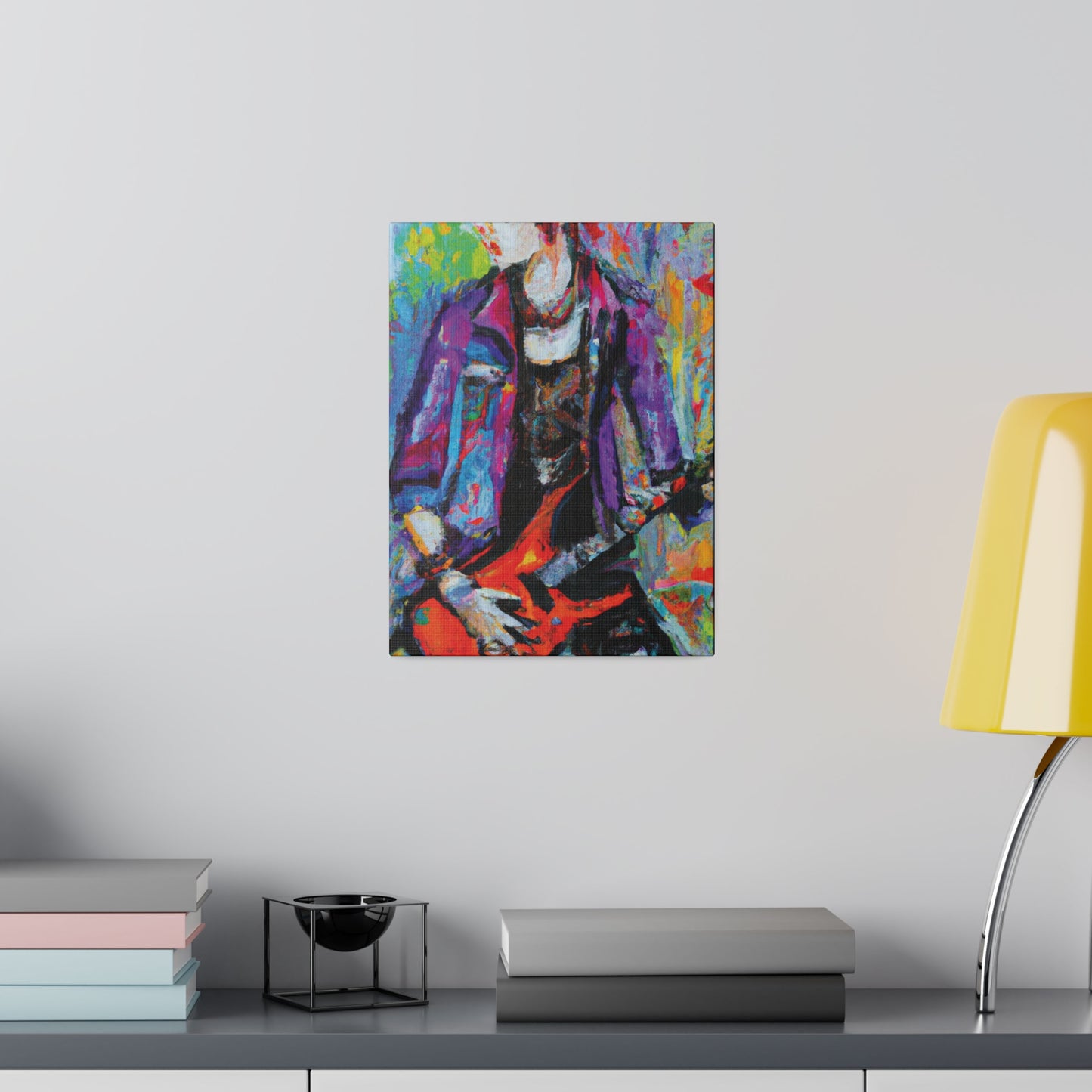 3123Q - Rockstar Oil Painting Style Print | Poster | Home Decor | Wall Art | Music Art | Canvas