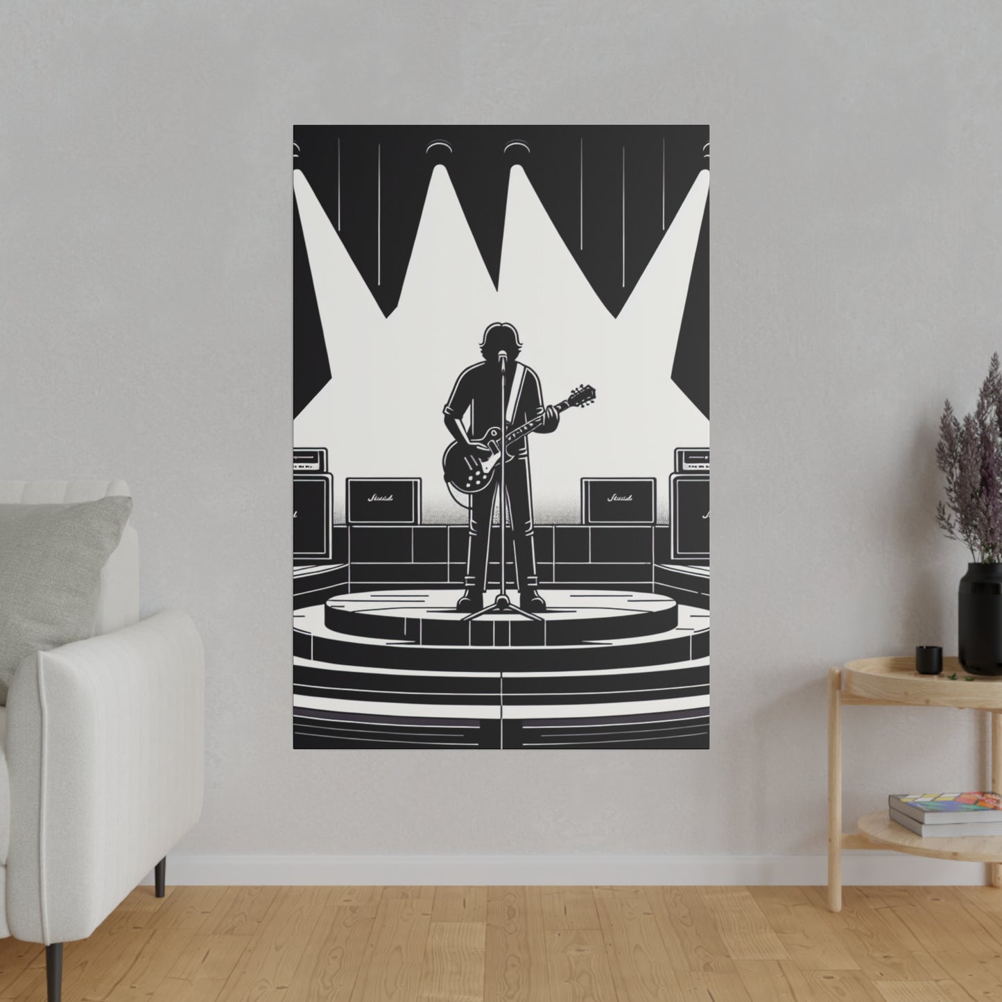 3412B - music art work, rockstar gifts, musician gift ideas, guitar art work, guitar artwork, guitar wall art canvas, playing guitar, decor