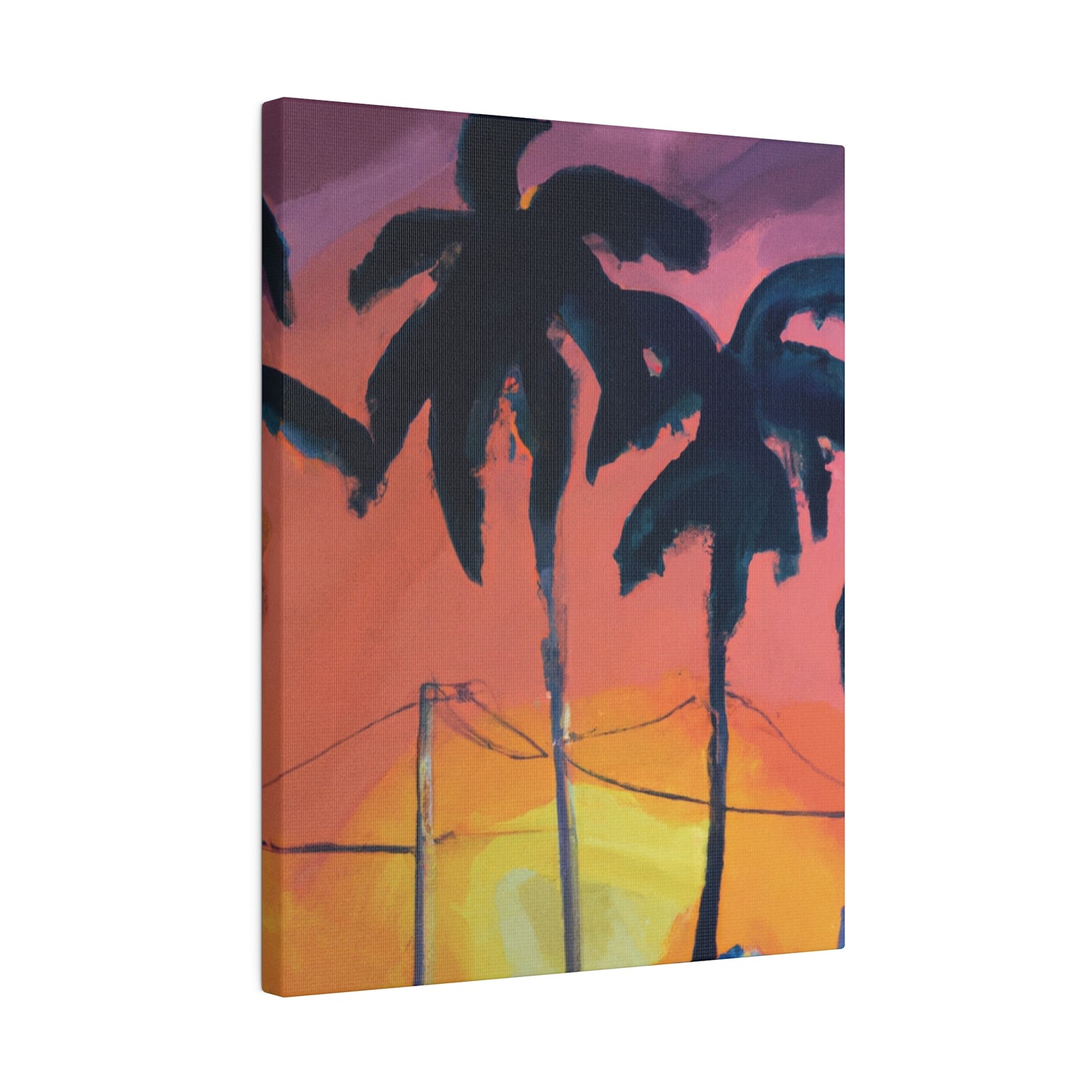 2524F - Miami Beach Sunset Painting Print | Miami | Beach | Sunset | Poster | Home Decor | Wall Art | Canvas