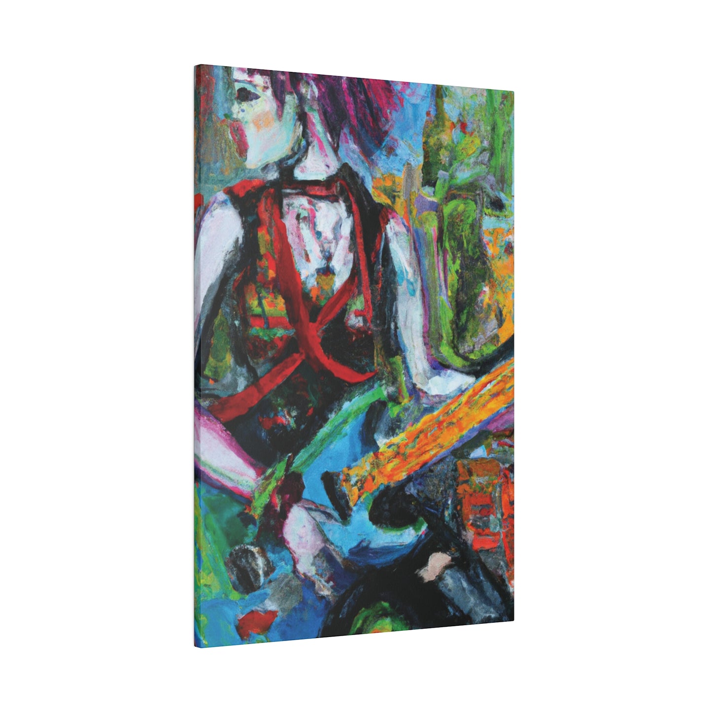 4902L - Rockstar Oil Painting Style Print | Poster | Home Decor | Wall Art | Music Art | Canvas