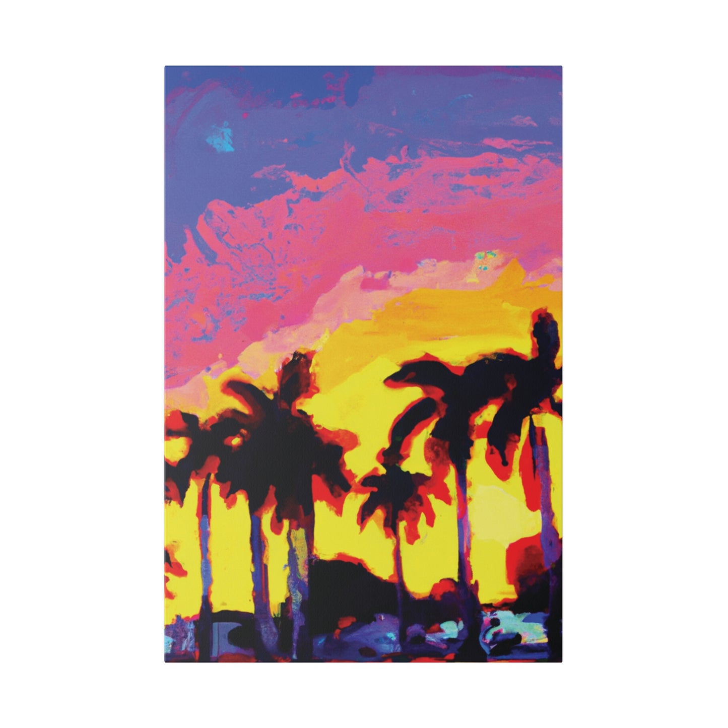 9284G - Miami Beach Sunset Painting Print | Miami | Beach | Sunset | Poster | Home Decor | Wall Art | Canvas