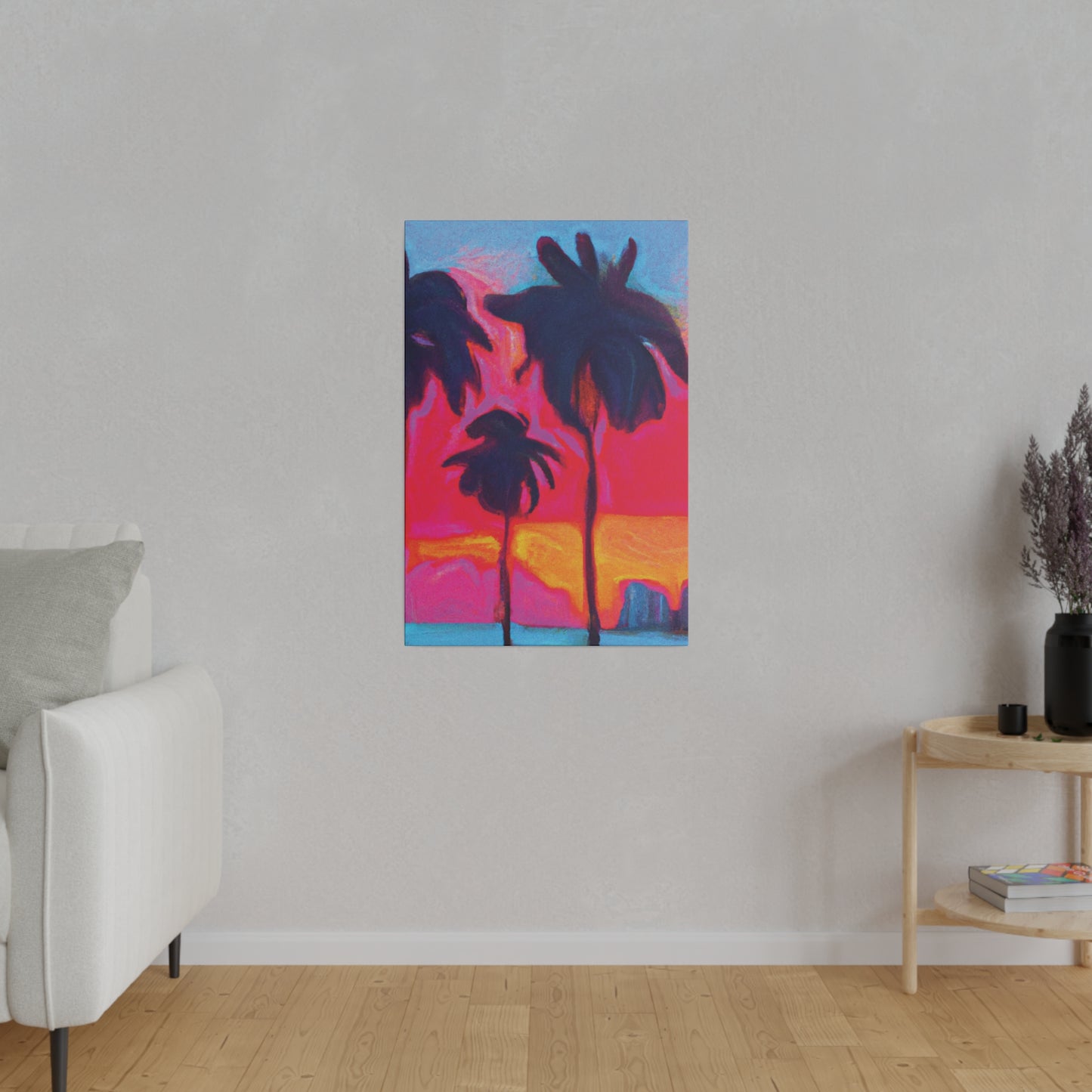 4879H - Miami Beach Sunset Painting Print | Miami | Beach | Sunset | Poster | Home Decor | Wall Art | Canvas