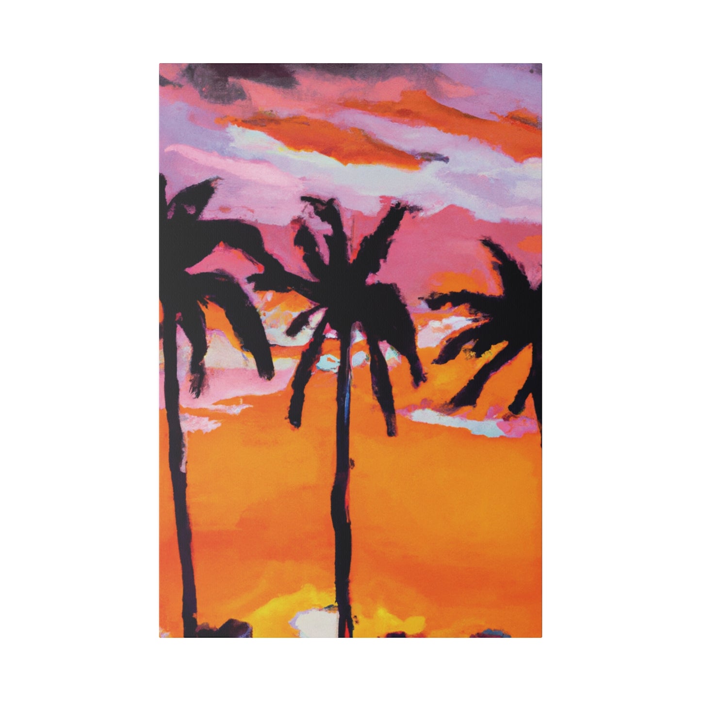 4491U - Miami Beach Sunset Painting Print | Miami | Beach | Sunset | Poster | Home Decor | Wall Art | Canvas