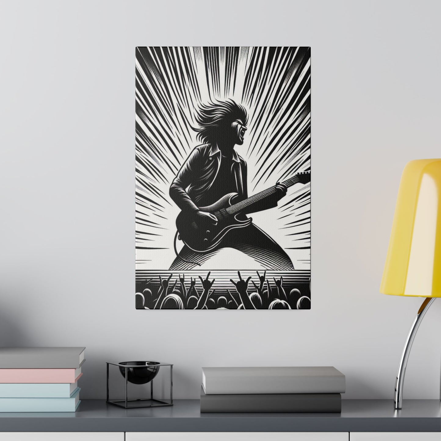 9732B - Rockstar Painting Print | Abstract | Home Decor | Wall Art | Music Art | Canvas