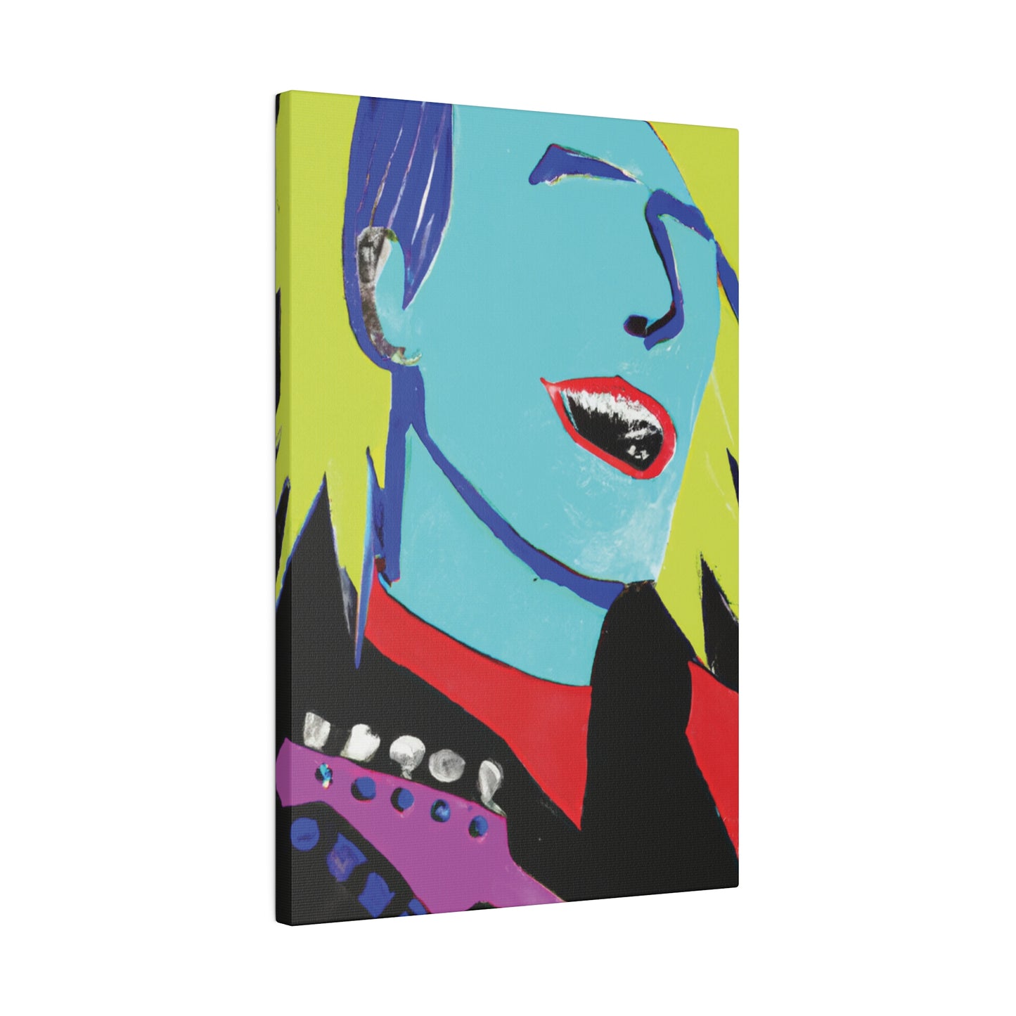 6451X - Rockstar Painting Print | Face | Abstract | Poster | Home Decor | Wall Art | Music Art | Canvas