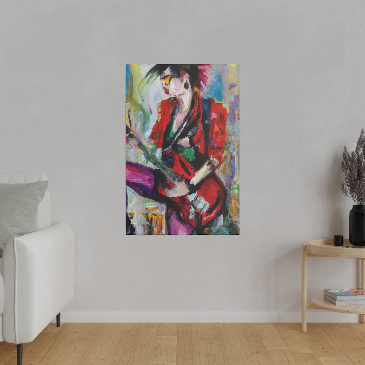 7962V - Rockstar Oil Painting Style Print | Poster | Home Decor | Wall Art | Music Art | Canvas