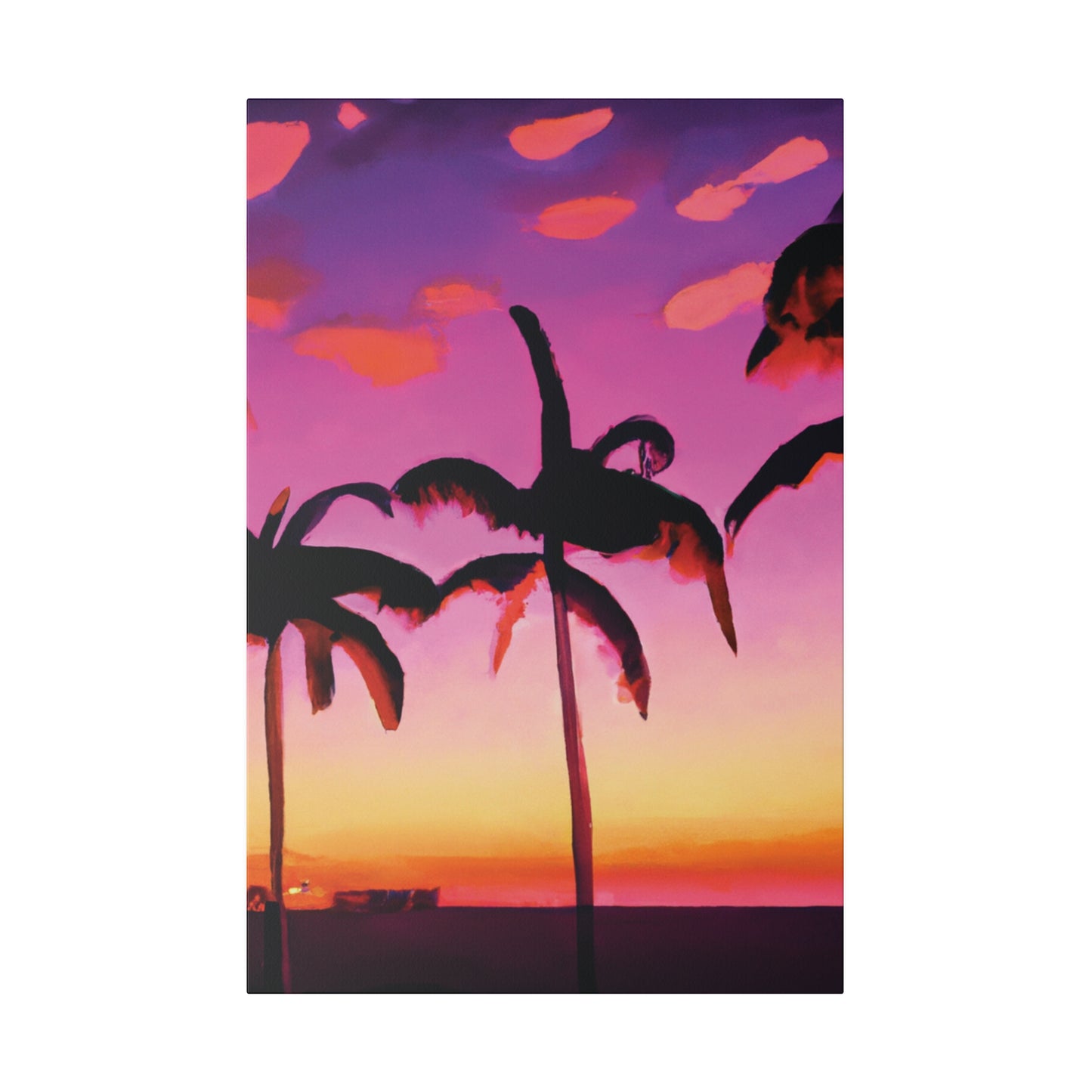 5426A - Miami Beach Sunset Painting Print | Miami | Beach | Sunset | Poster | Home Decor | Wall Art | Canvas