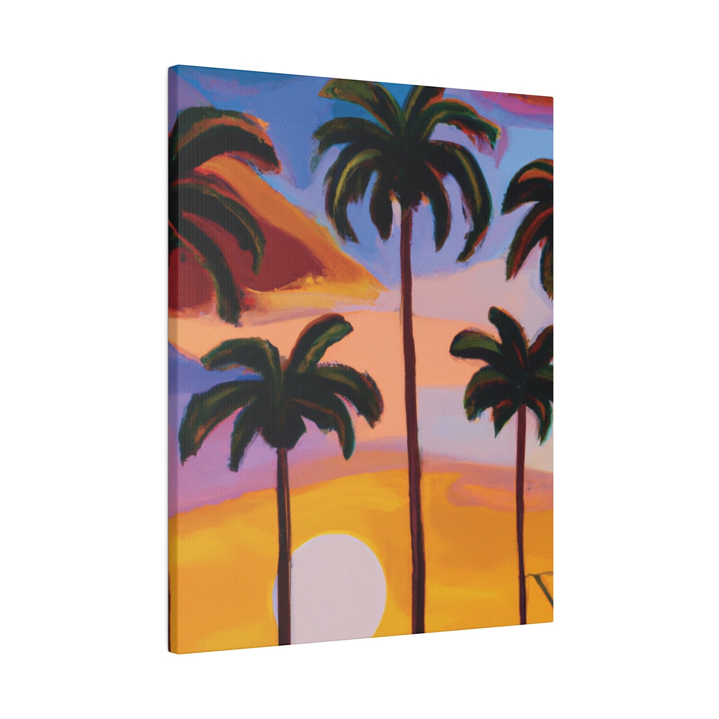 3282K - Miami Beach Sunset Painting Print | Miami | Beach | Sunset | Poster | Home Decor | Wall Art | Canvas