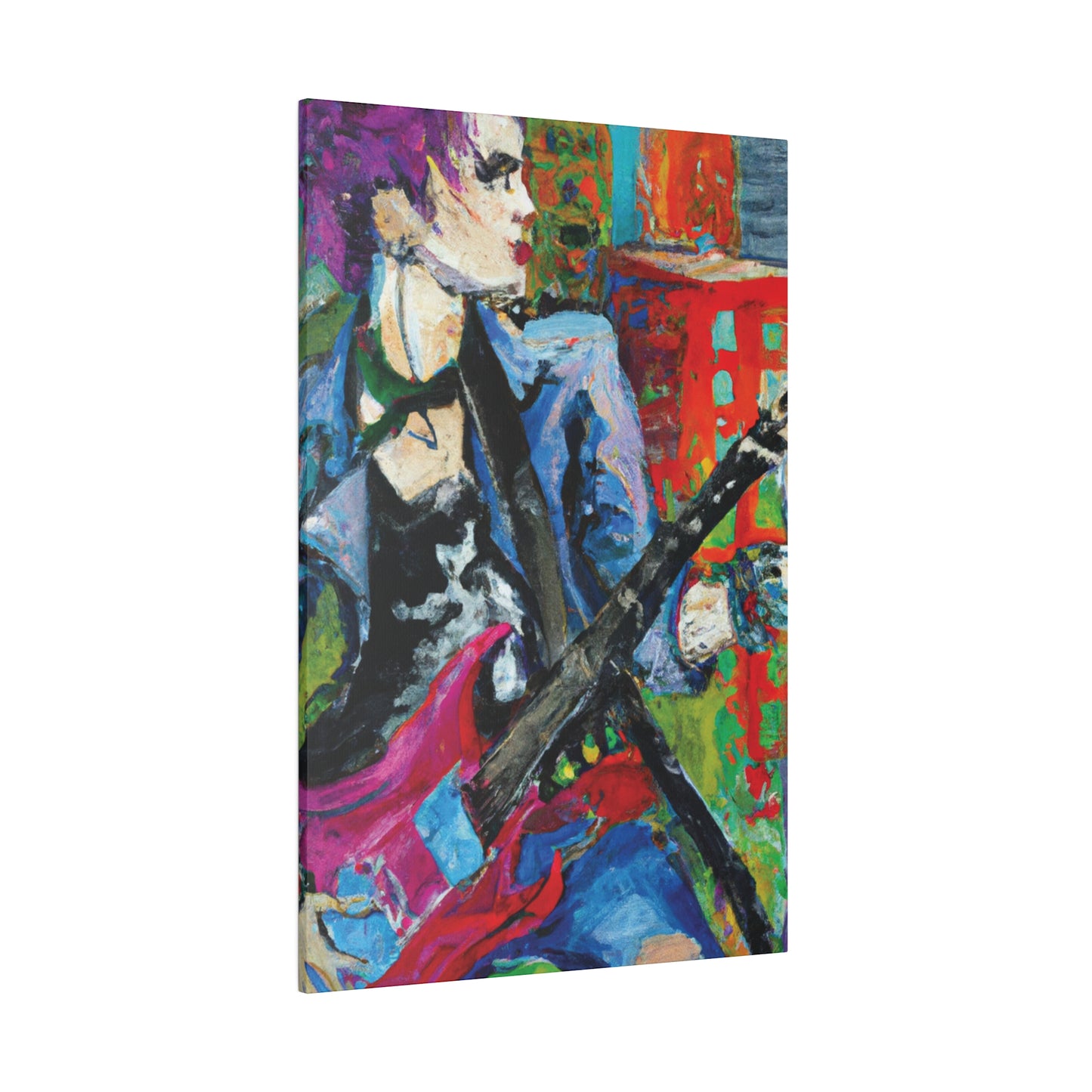 9194H - Rockstar Oil Painting Style Print | Poster | Home Decor | Wall Art | Music Art | Canvas