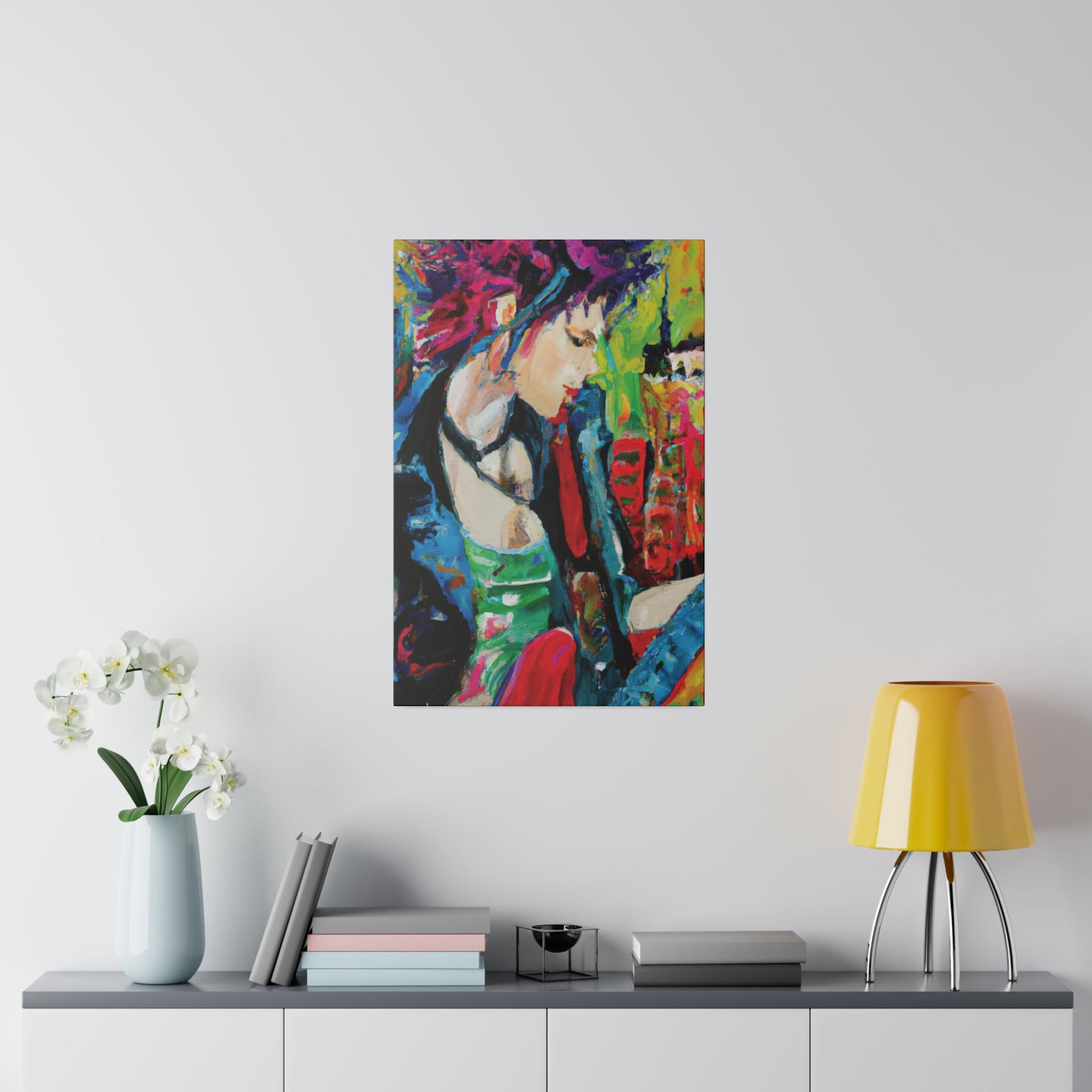 7125T - Rockstar Oil Painting Style Print | Poster | Home Decor | Wall Art | Music Art | Canvas