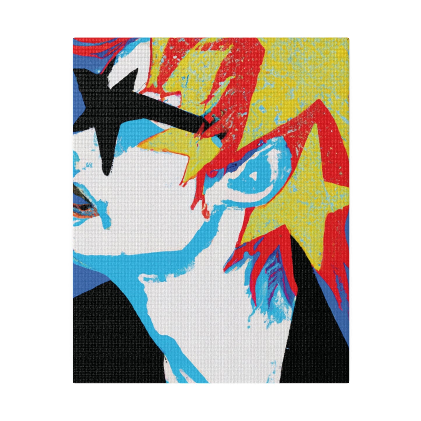 9245E - Rockstar Painting Print | Face | Abstract | Poster | Home Decor | Wall Art | Music Art | Canvas