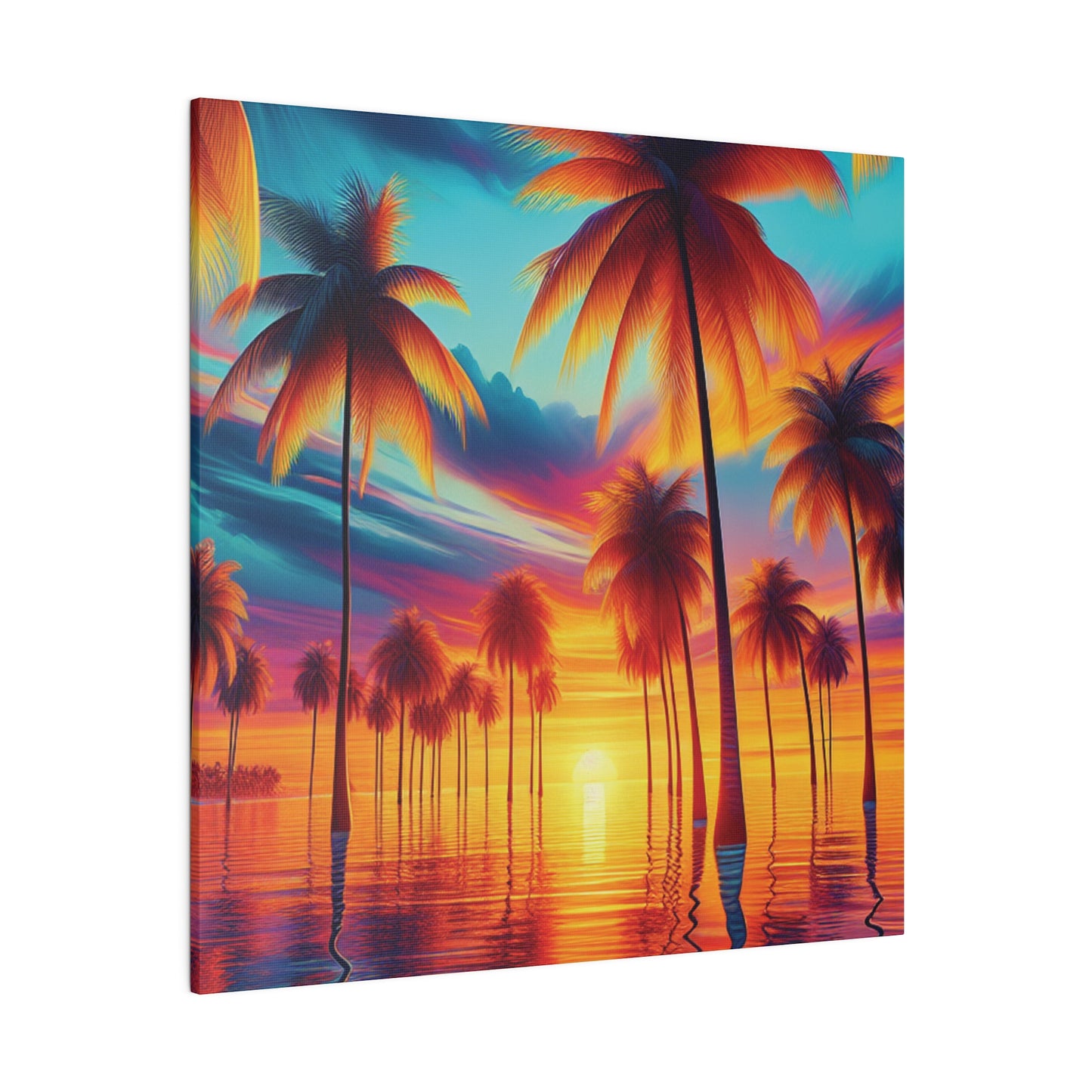 8235F - Miami Beach Sunset Painting Print | Miami | Beach | Sunset | Poster | Home Decor | Wall Art | Canvas