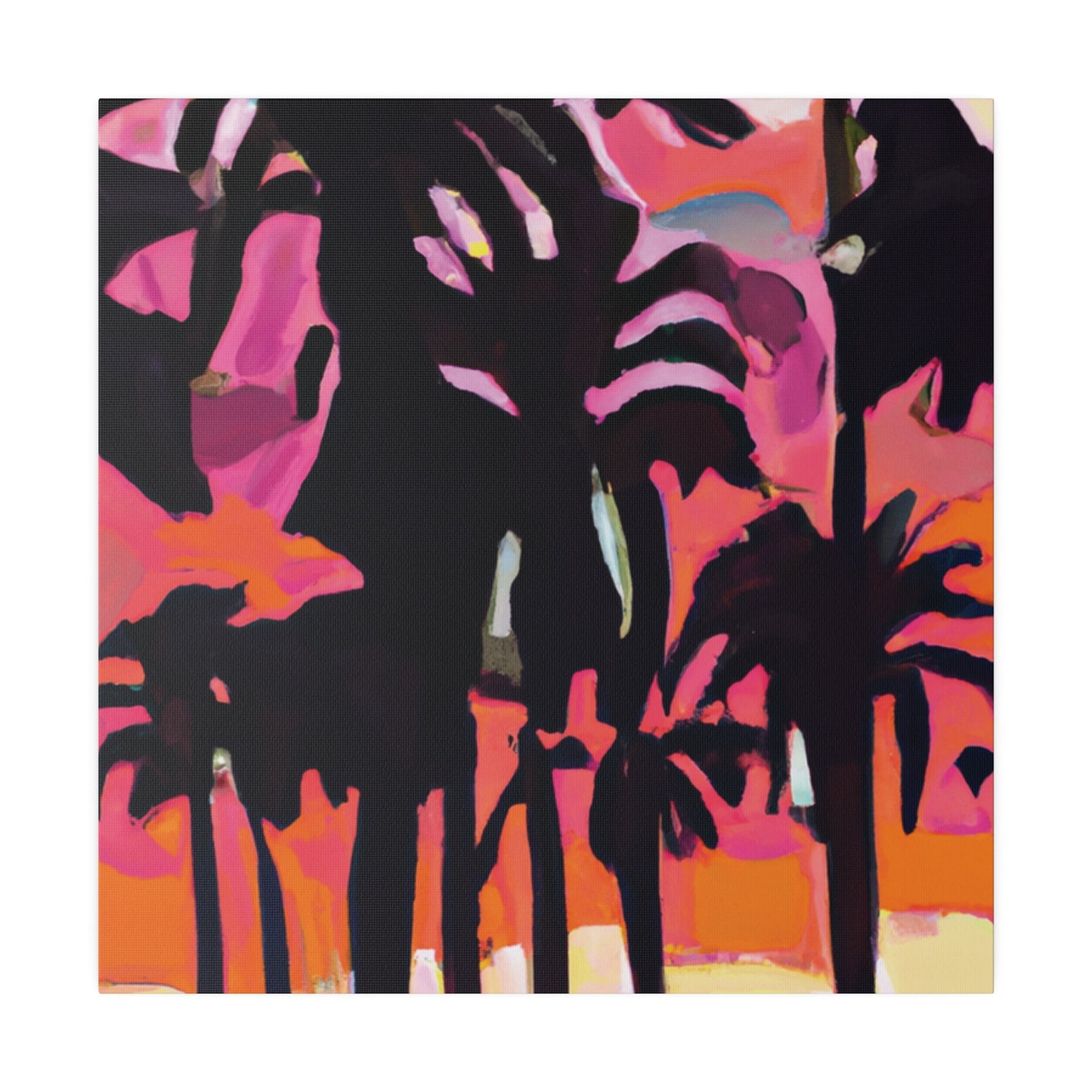 8741N - Miami Beach Sunset Painting Print | Miami | Beach | Sunset | Poster | Home Decor | Wall Art | Canvas