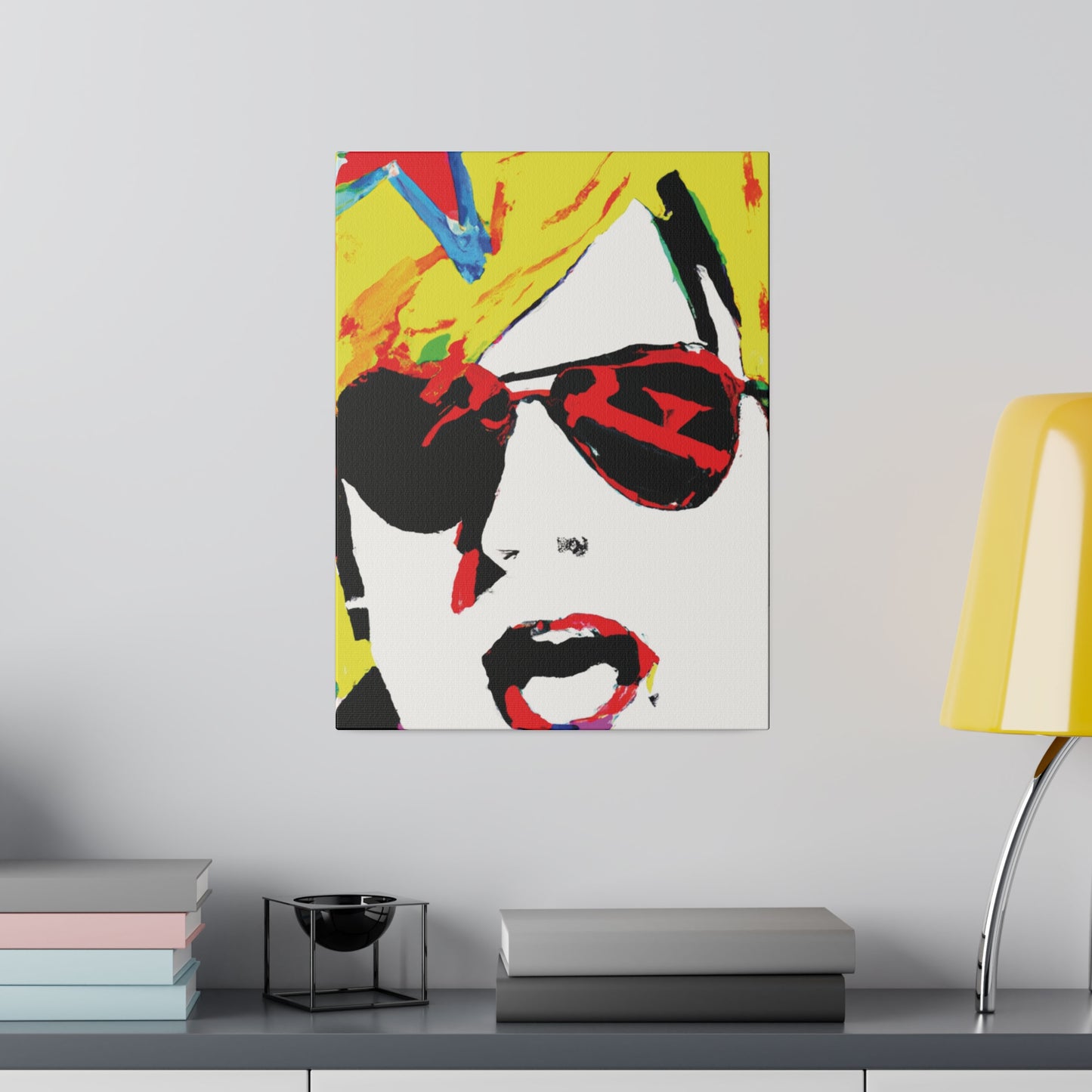 7931Q - Rockstar Painting Print | Face | Abstract | Poster | Home Decor | Wall Art | Music Art | Canvas