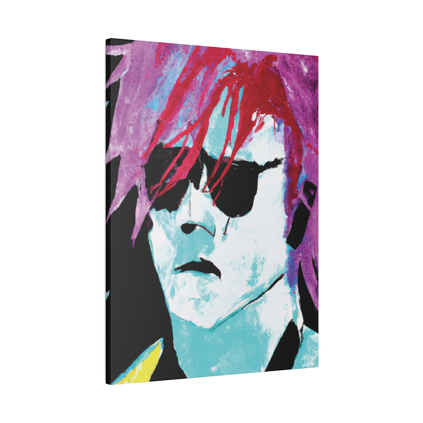 414V - Rockstar Painting Print | Face | Abstract | Poster | Home Decor | Wall Art | Music Art | Canvas