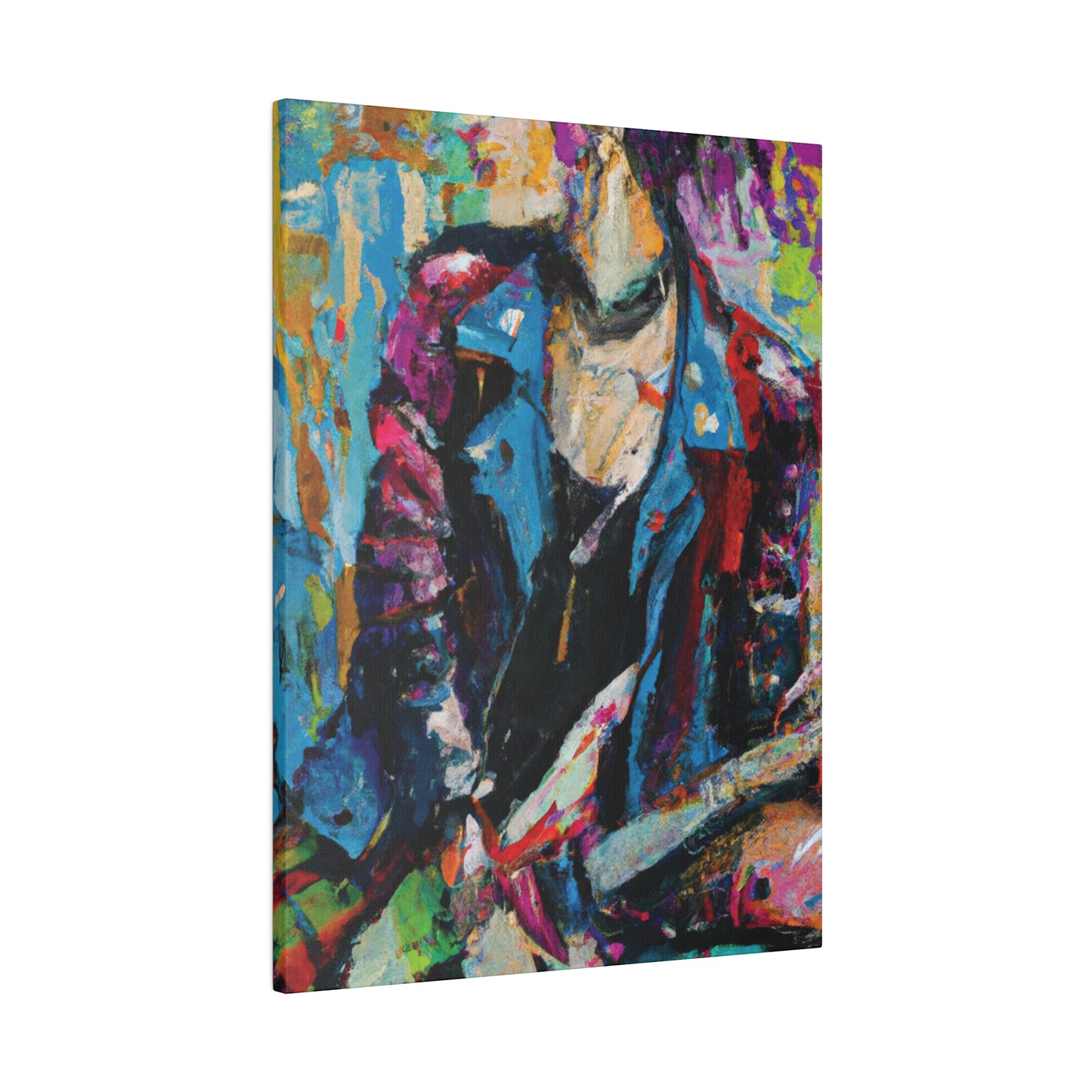 9653F - Rockstar Oil Painting Style Print | Poster | Home Decor | Wall Art | Music Art | Canvas
