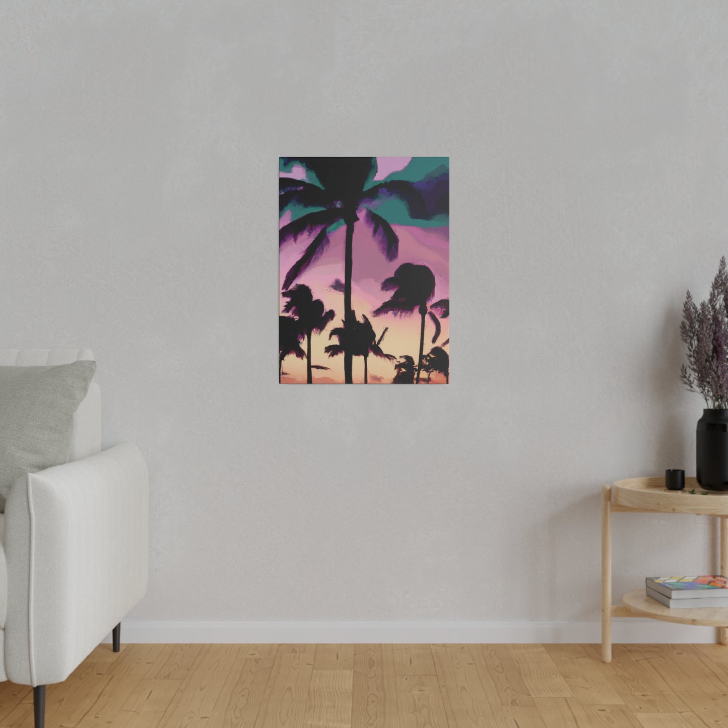 3258K - Miami Beach Sunset Painting Print | Miami | Beach | Sunset | Poster | Home Decor | Wall Art | Canvas