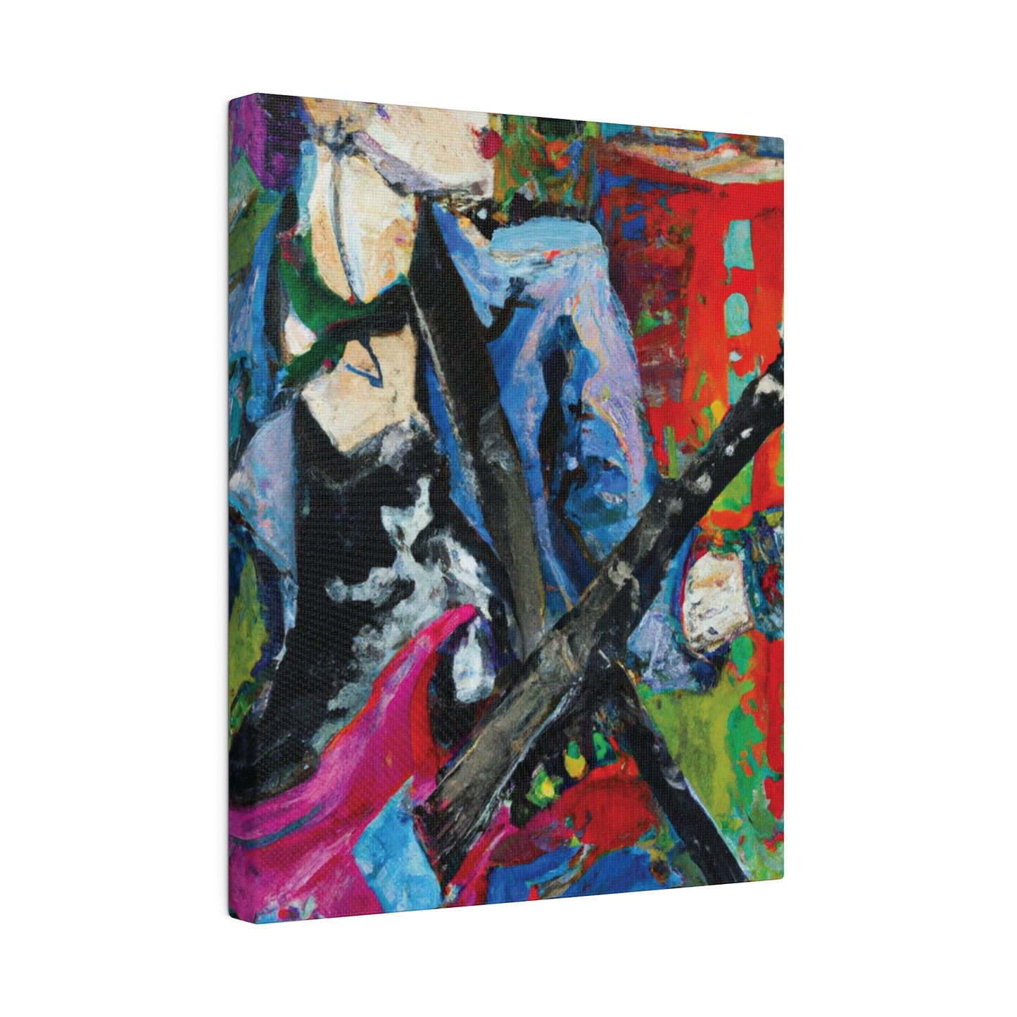 9194H - Rockstar Oil Painting Style Print | Poster | Home Decor | Wall Art | Music Art | Canvas