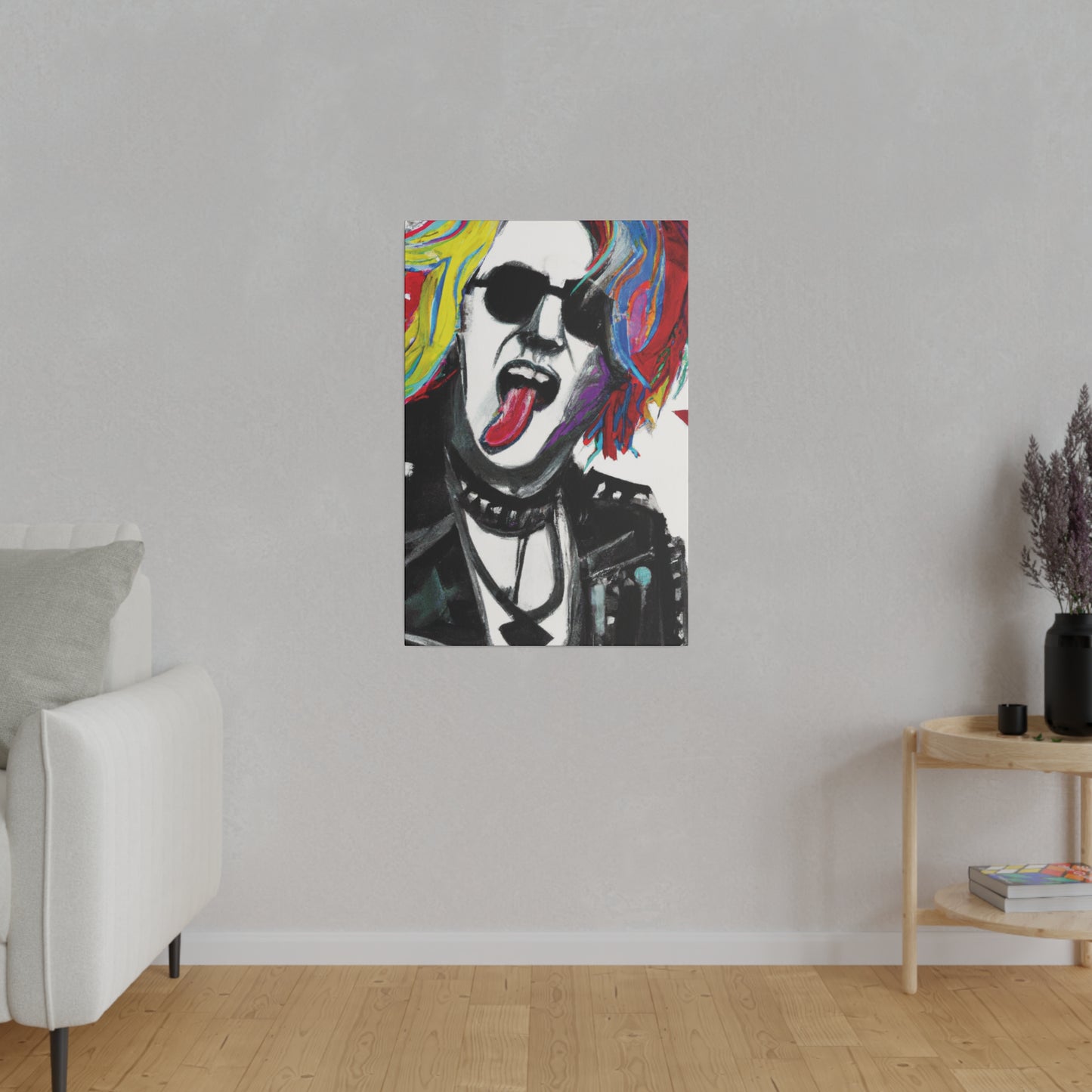 5679K - Rockstar Painting Print | Face | Abstract | Poster | Home Decor | Wall Art | Music Art | Canvas